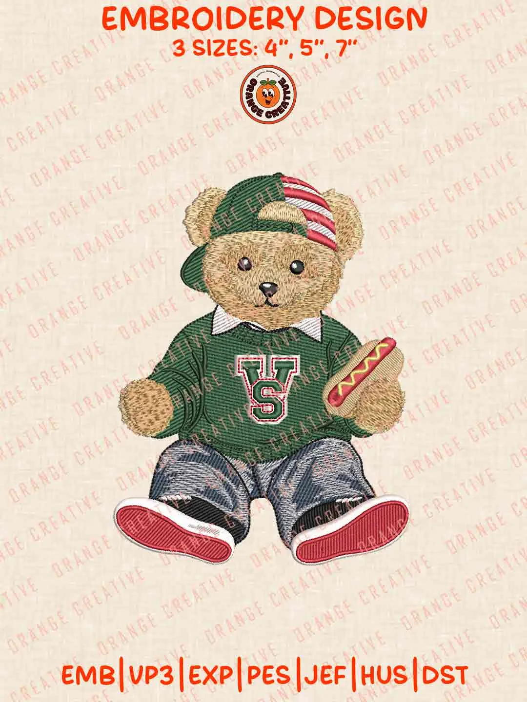 Mississippi Valley State Delta Devil Teddy Bear Embroidery Design Files, Football Logos Embroidery Designs, Sport Machine Embroidery Files, 3 Sizes, Custom Sizes, Instant Download
