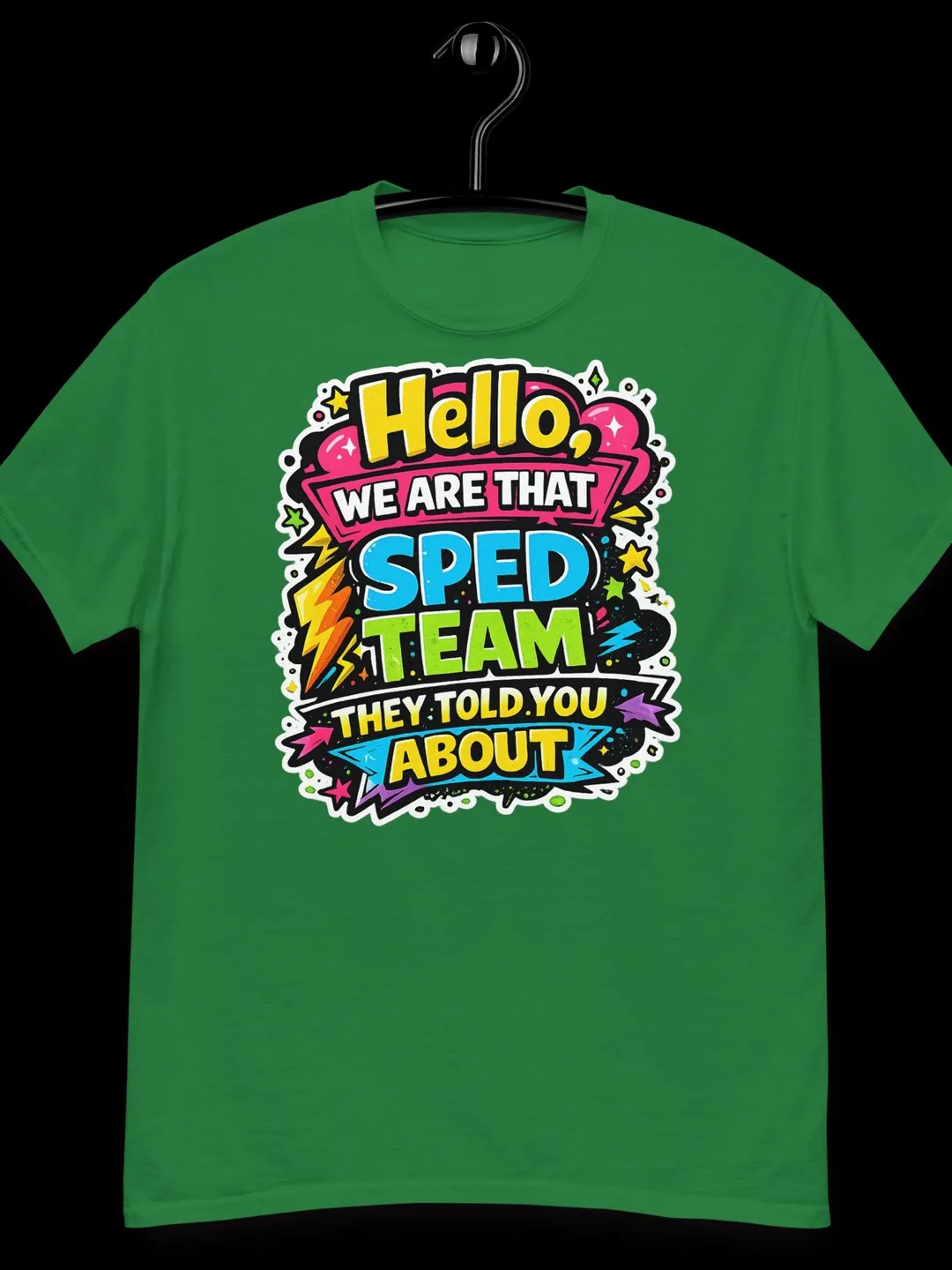 SPED Team Shirt, Special Education Teacher Graphic Tee, Vibrant Teacher Squad Gift, Inclusive Classroom Staff Top.