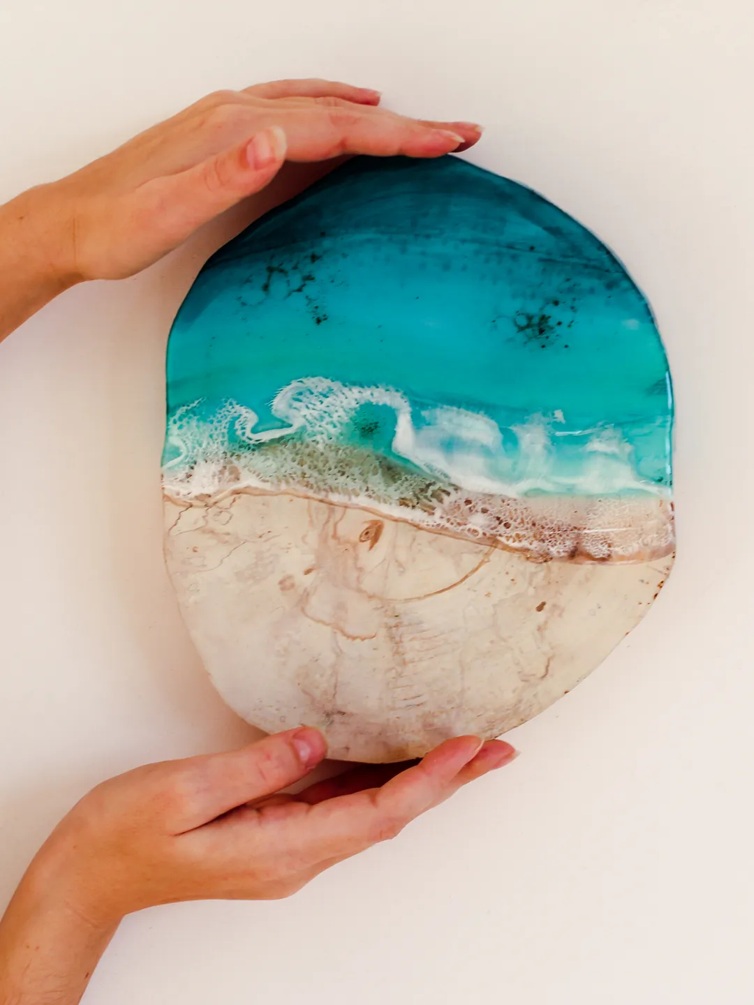 Wooden wall decor - Nautical wall decor– coastal grandmother aestetic– resin wall painting- unique mothers day gifts