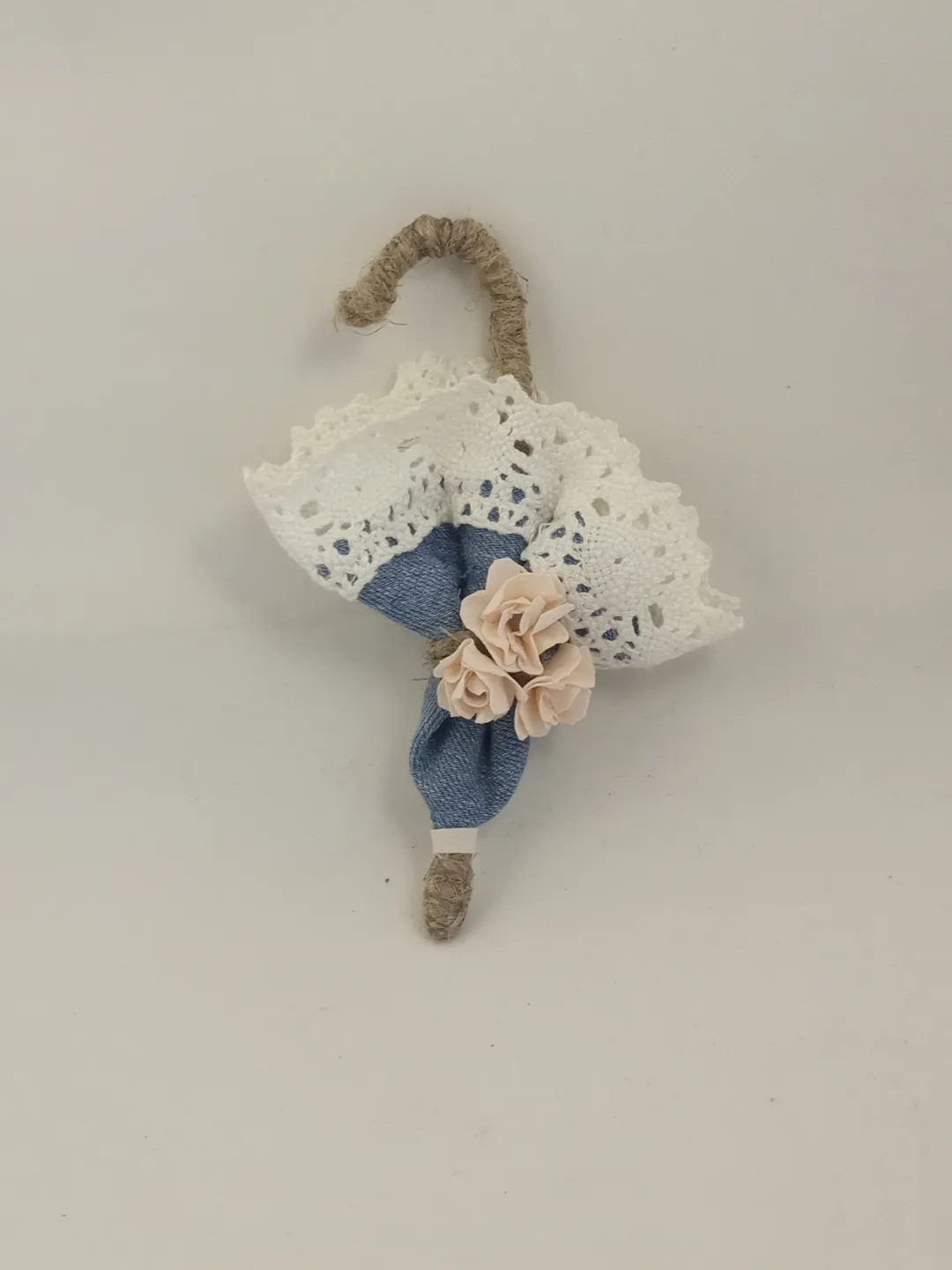 Denim umbrella brooch on pin/jeans textile handmade brooch/women's accessories/jeans jewellery/gifts for her/mother Day