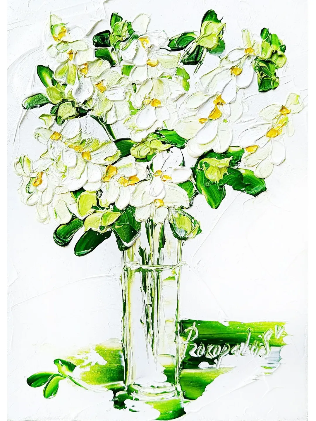 Flowers painting Floral Original Art Impasto Oil Painting Flowers paintings Small Artwork Blooms Original Gift Impasto by ArtProkopaloSv