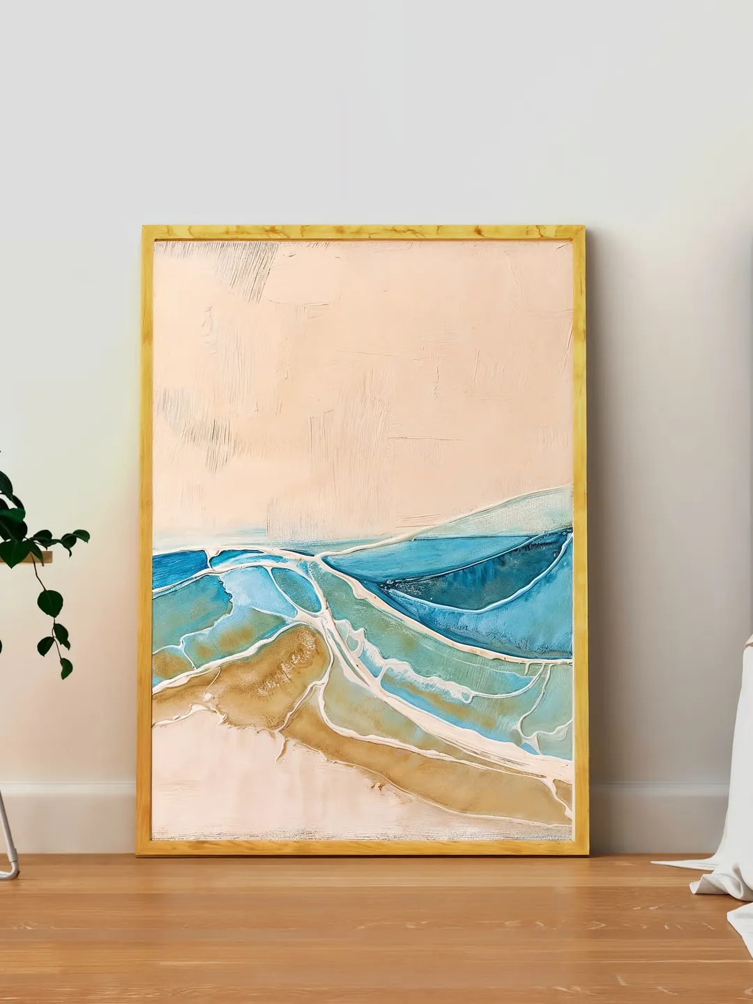 Coastal Serenity Abstract Wall Art