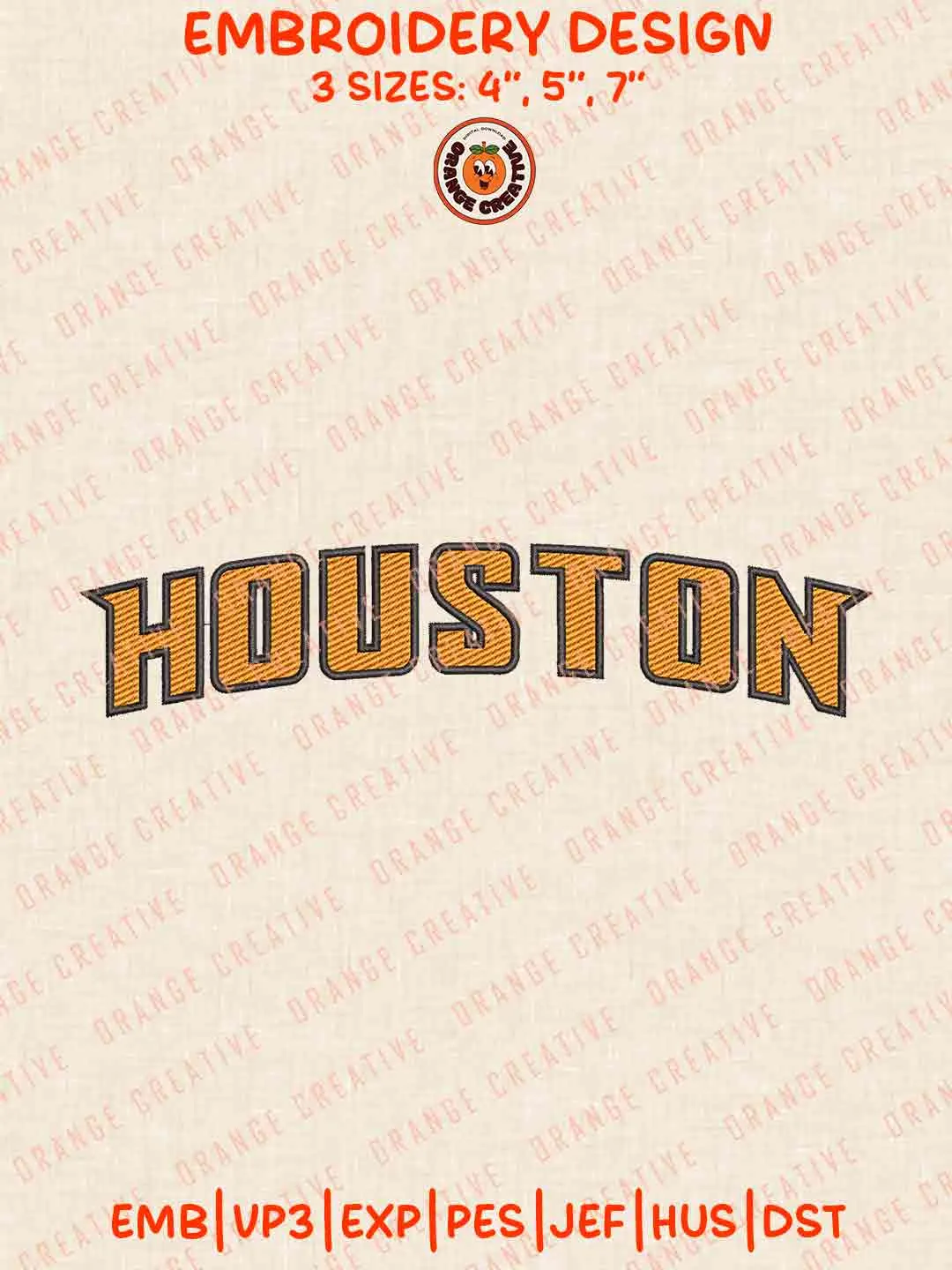 MLS Houston Wordmark Logo Embroidery Files, Houston Dynamo FC Embroidery Designs, League Soccer Machine Embroidery Files, MLS Houston Dynamo FC Logo Machine Embroidery, 3 sizes, Digital Download