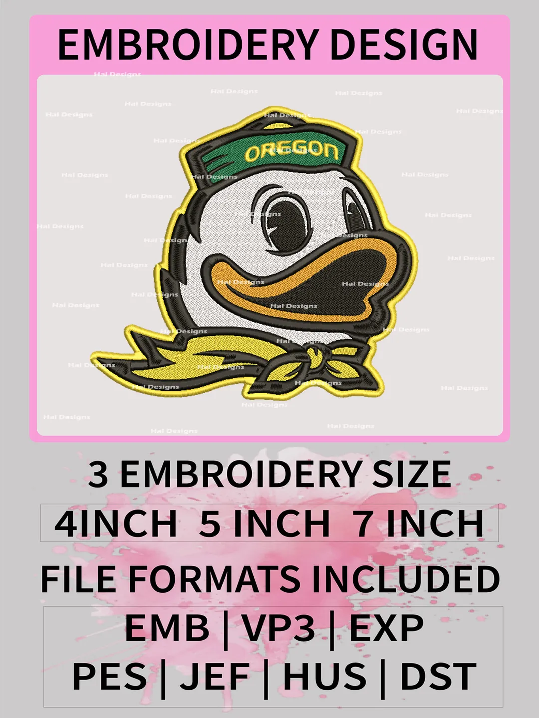 NCAA Oregon Ducks Embroidery File, 3 Sizes, 6 Formats, NCAA Machine  Embroidery Design, NCAA Logo, NCAA Teams, image size:1080x1440