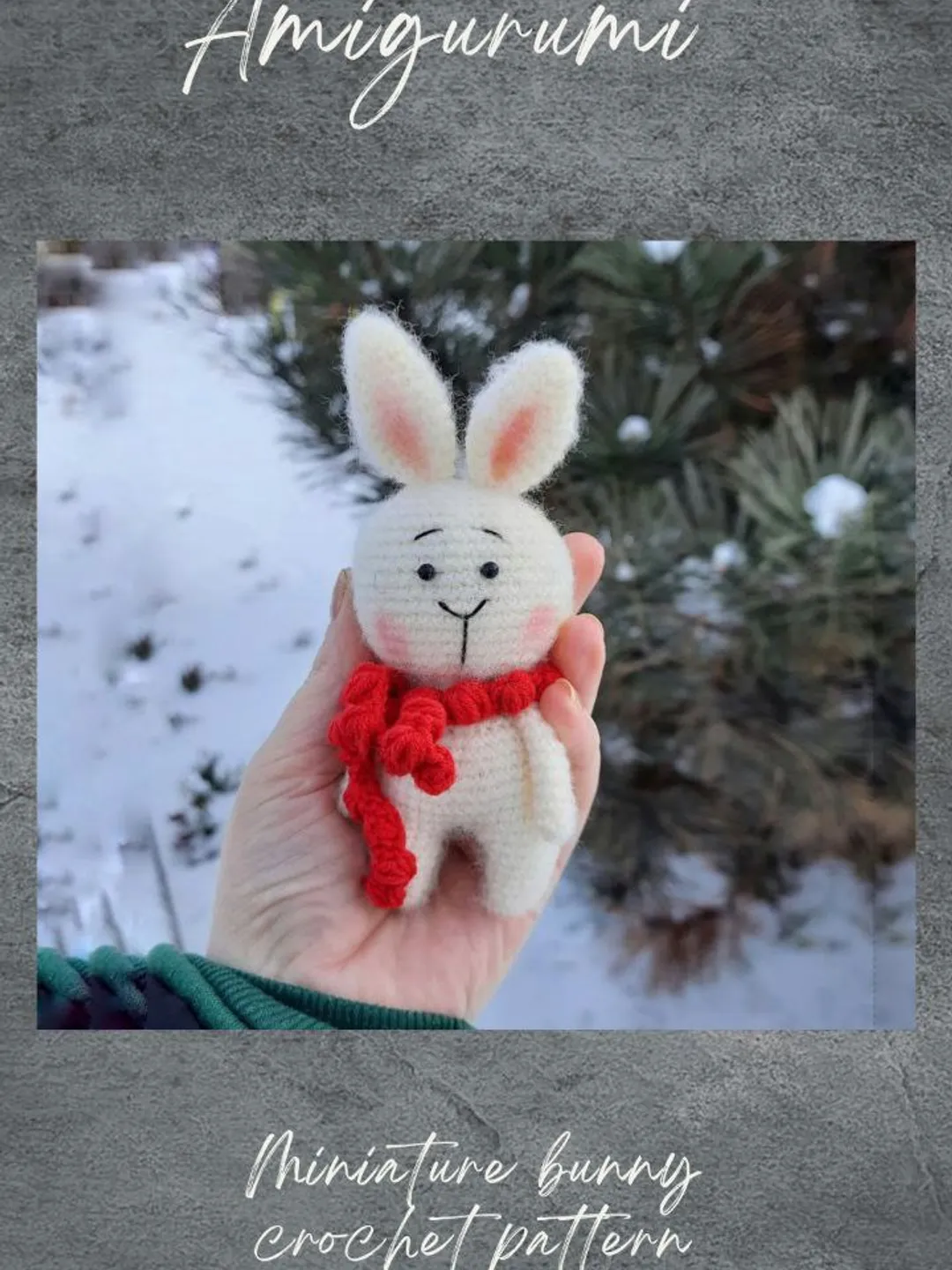 Amigurumi Bunny crochet pattern. Amigurumi rabbit crochet pattern. Miniature bunny crochet pattern