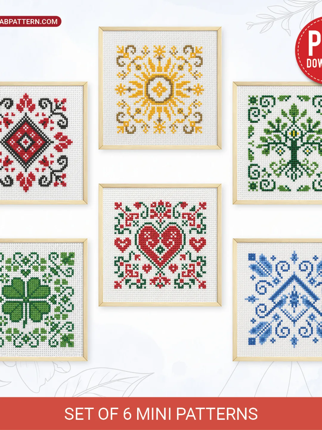 Protective Charms Cross Stitch Patterns Set 6, Bundle Folk Amulet, Traditional Ornament Embroidery, beginner, instant PDF