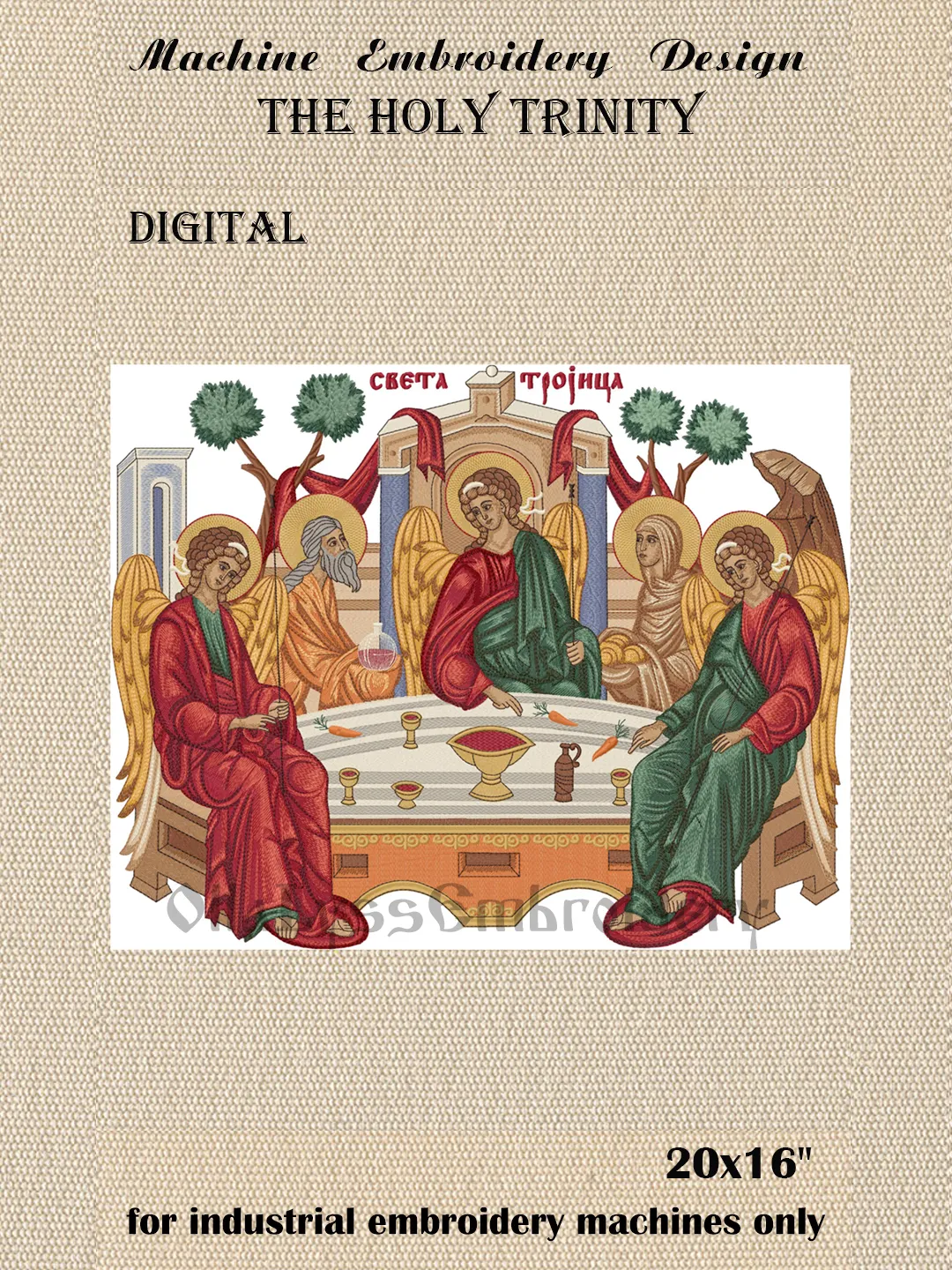 The Holy Trinity embroidery design