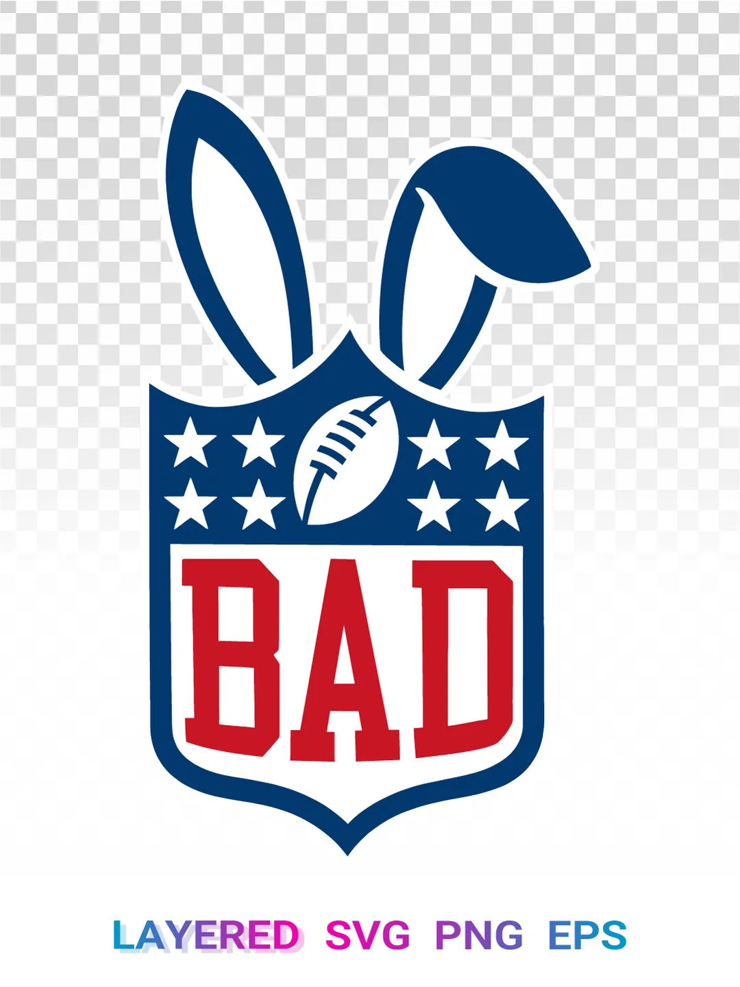 Bad Bunny NFL Shield SVG for Urban Streetwear DIY Projects