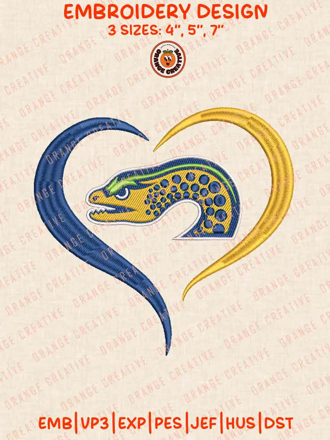 Parramatta Eels NRL Heart Logos Embroidery Design, NRL Rugby Team Machine Embroidery Digitized Pes File, 4 Sizes, Custom Size, Instant Download