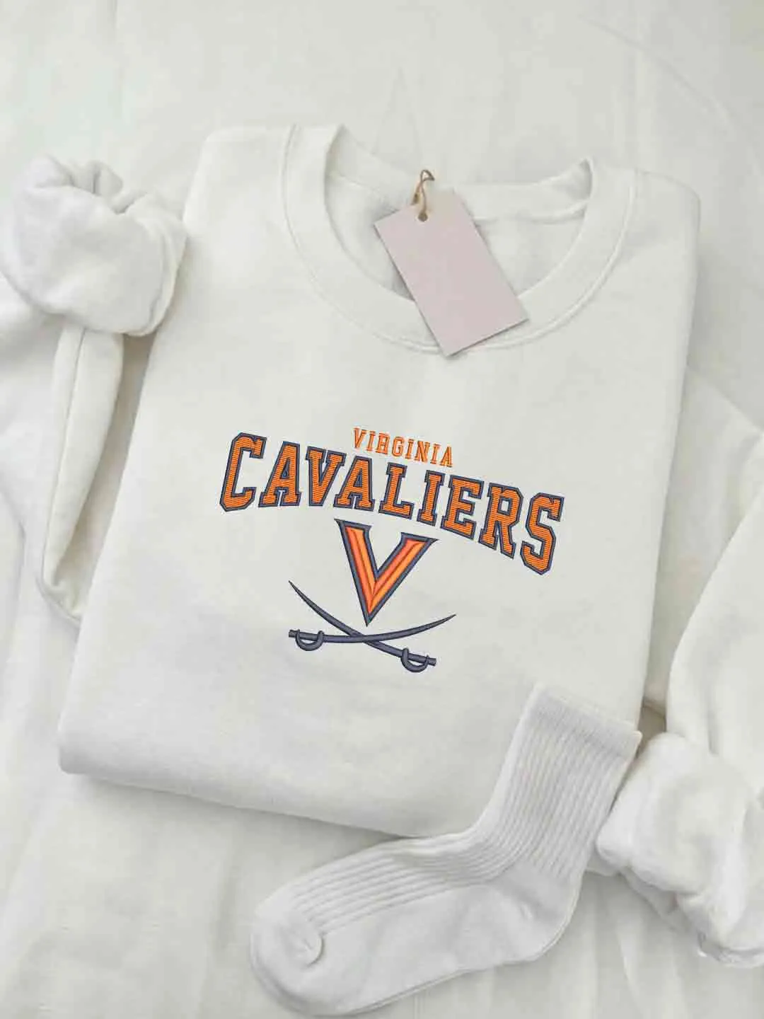 Virginia Cavalier Embroidered Sweatshirt, Sport Embroidered Crewneck, Virginia Football Embroidered Shirt, Sweatshirt, Crewneck Gift