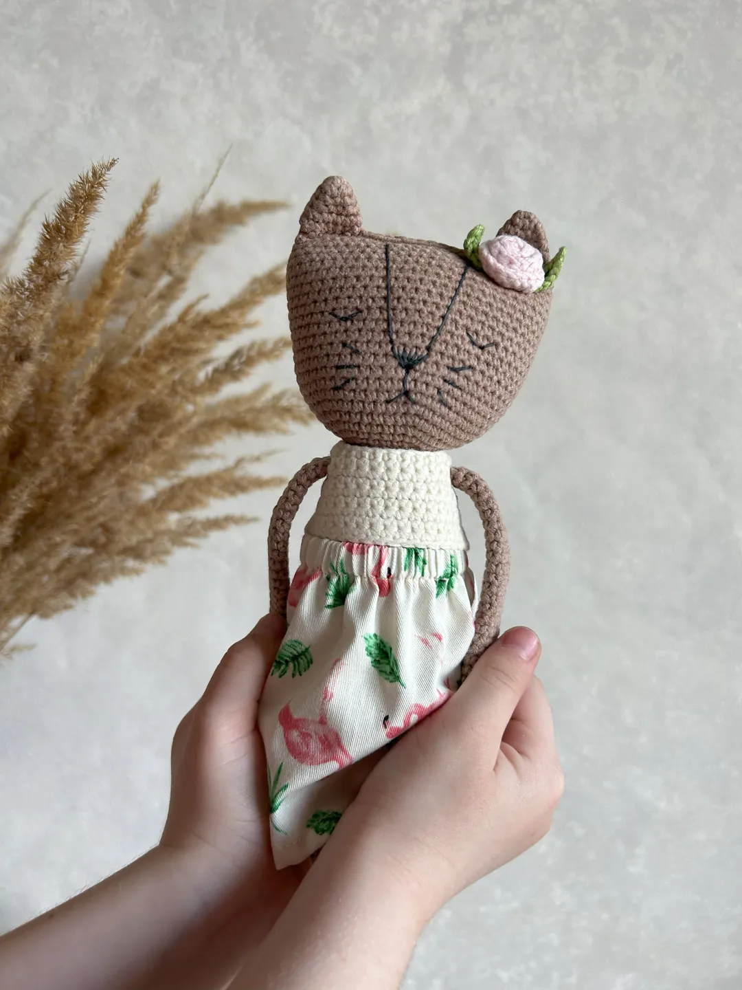 Crochet cat toy, stuffed animal toy, cat toy, amigurumi toy cat