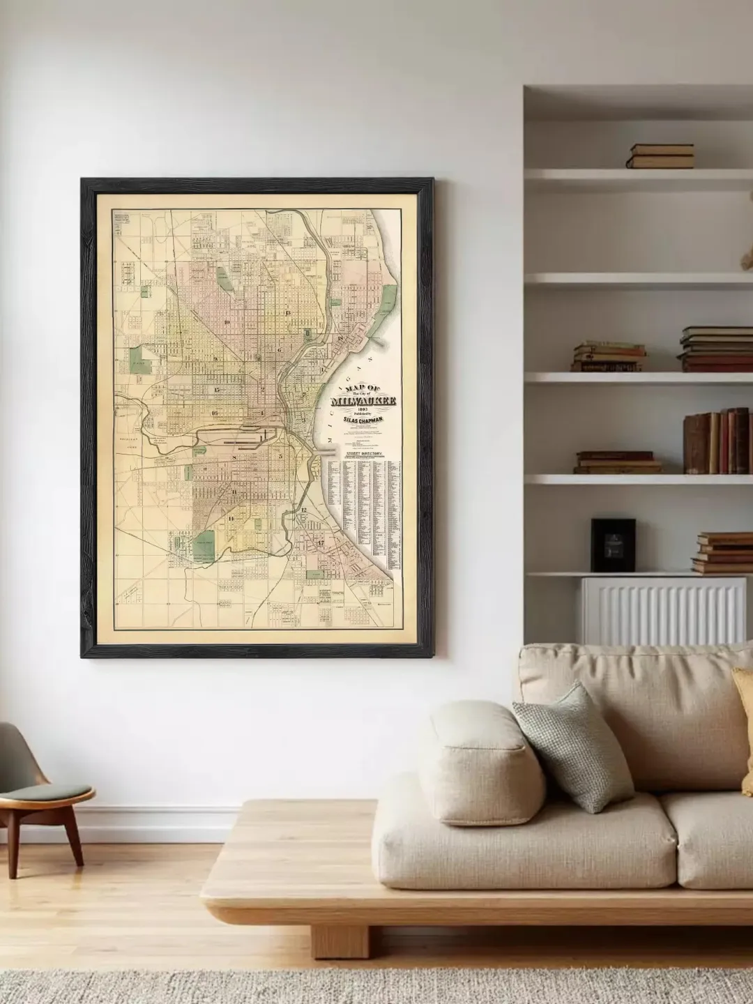 Milwaukee Map Print | 1893 Vintage Wall Art