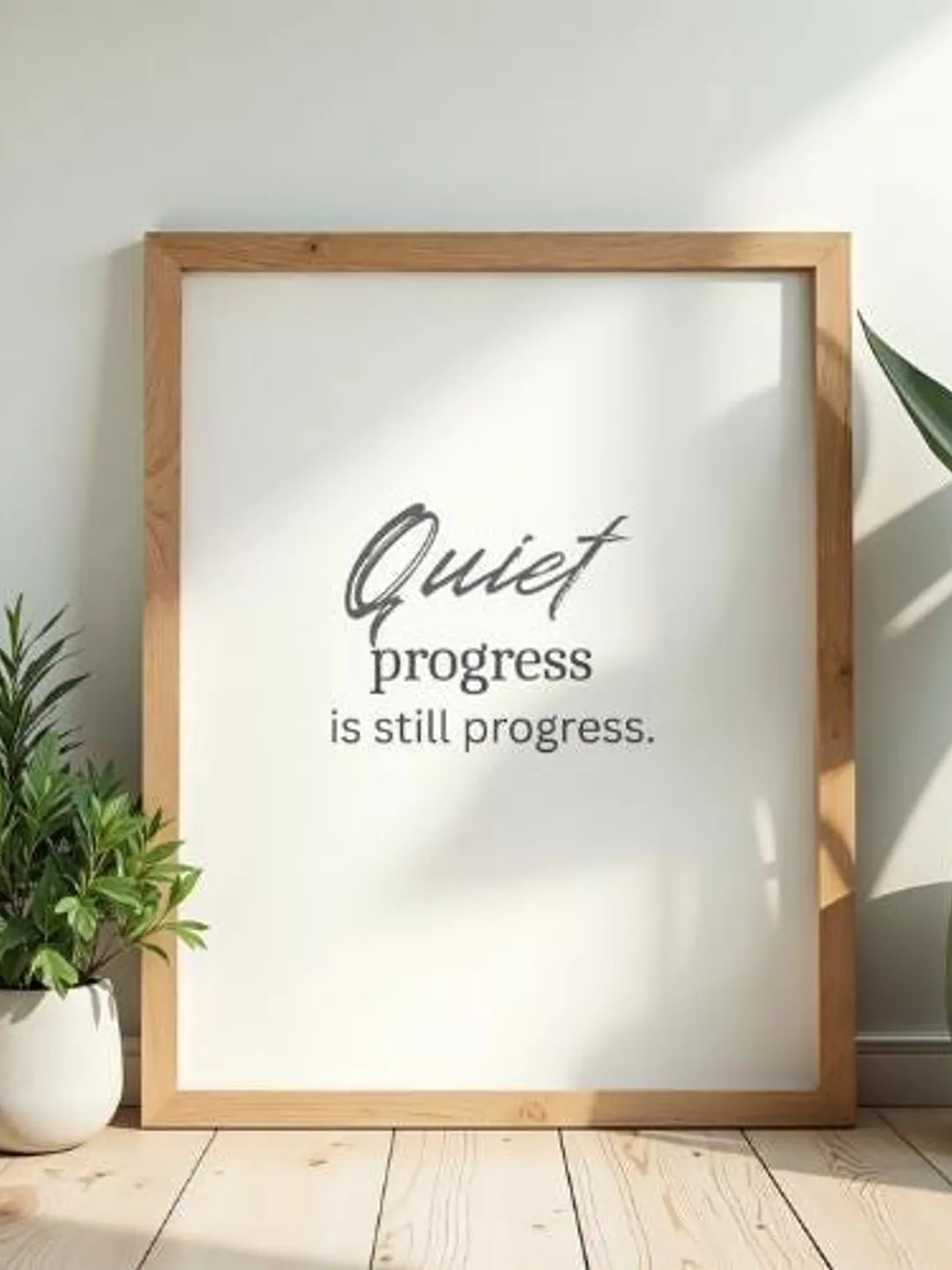 Motivational Quote Print, Black and White Typography Art (Digital Download)