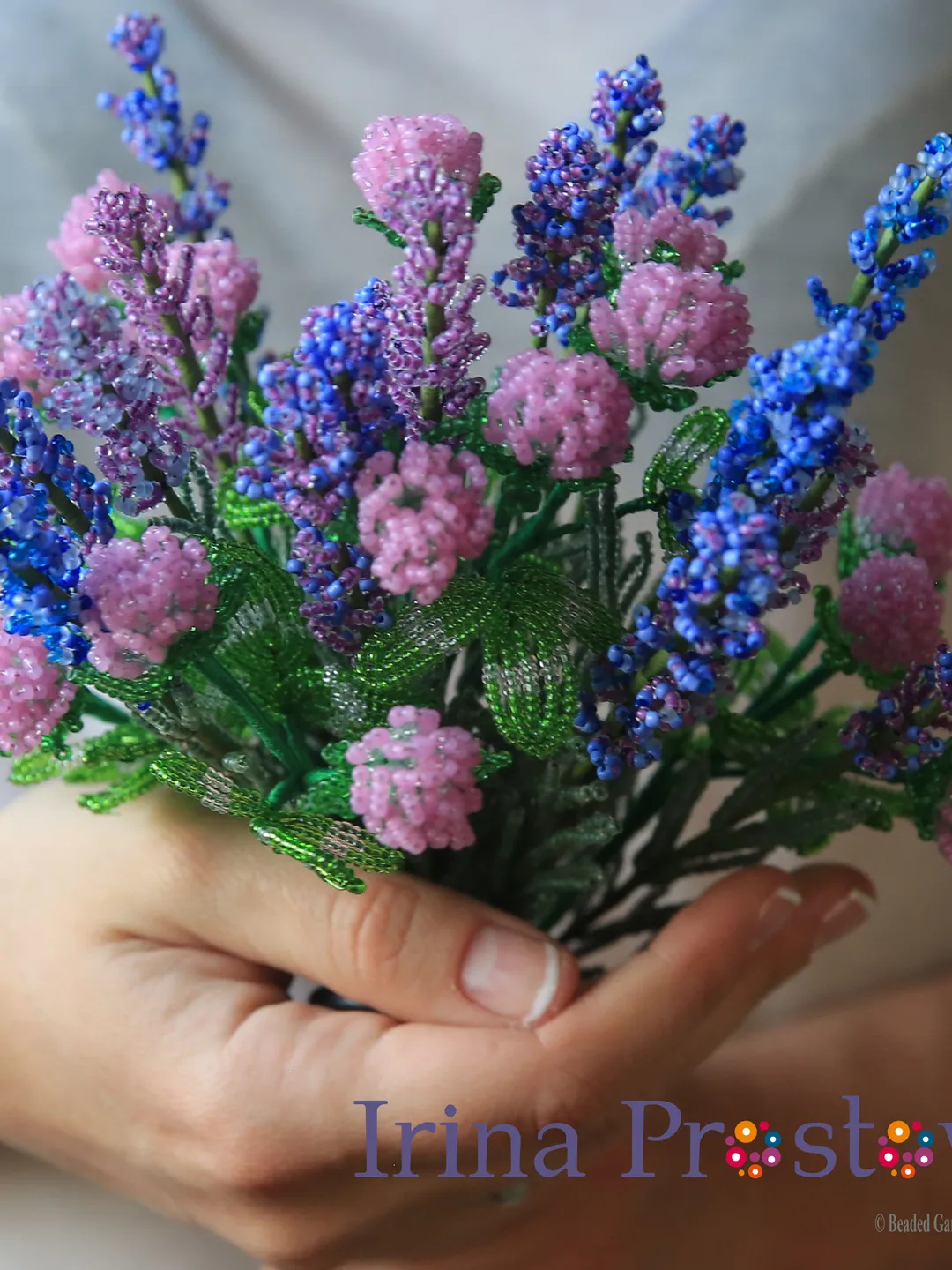 Beaded Flowers pattern | Lavender | Seed bead patterns | Beadwork