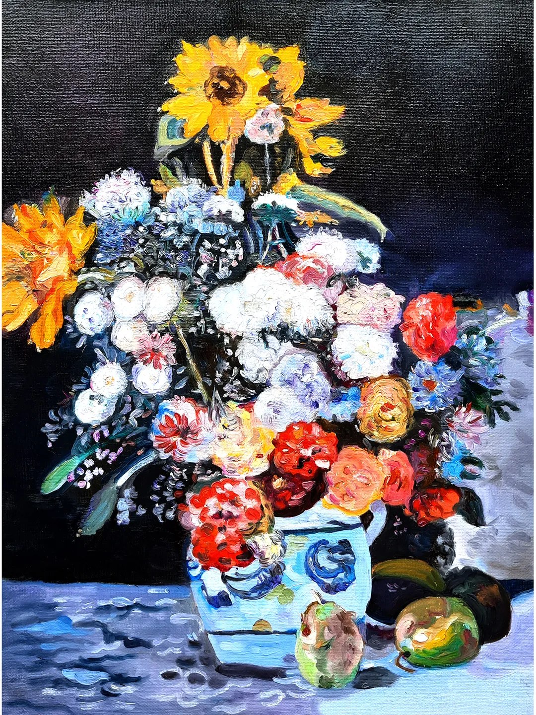 Floral Art  Original Oil painting Oil on canvas