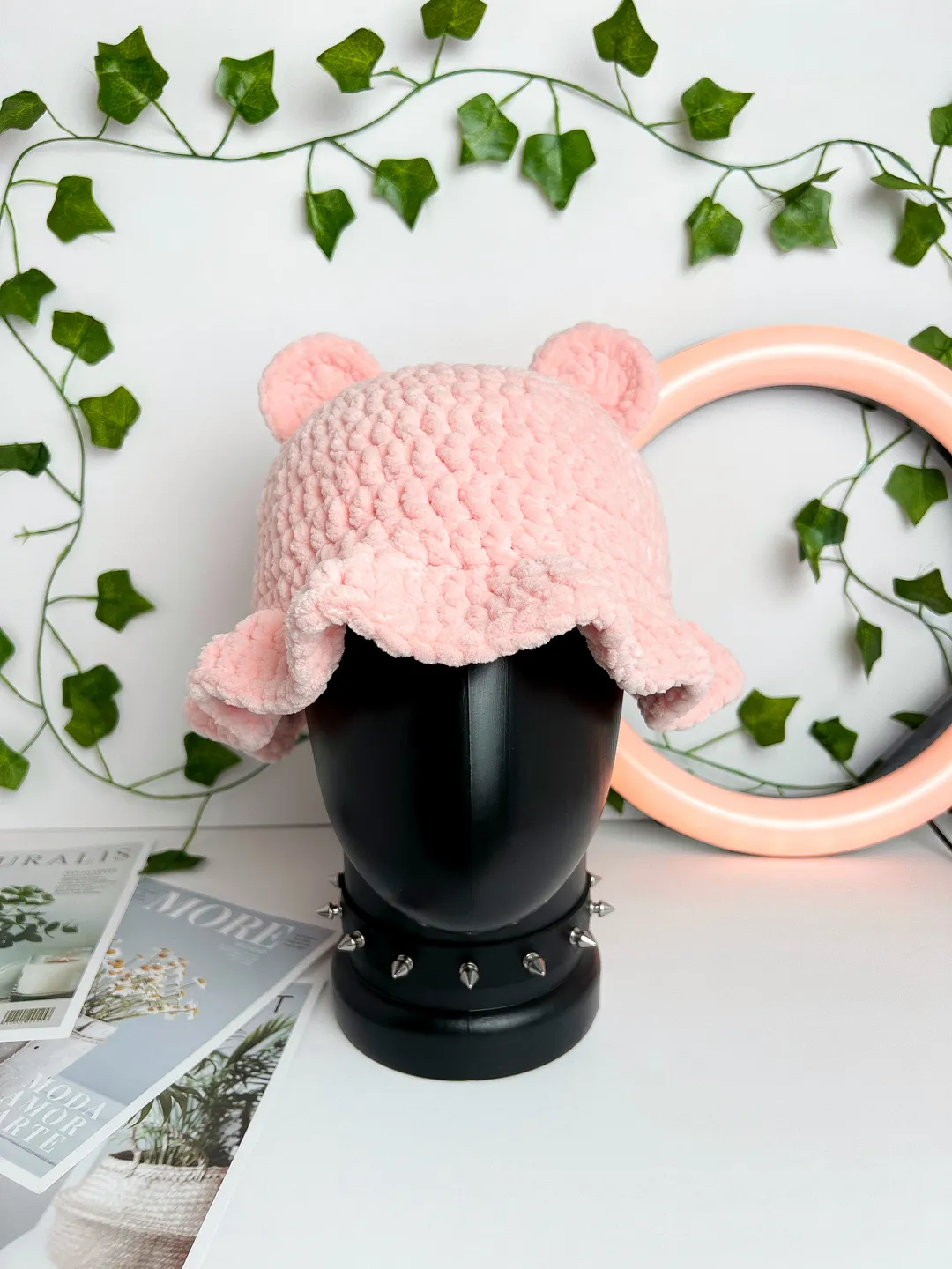 Crochet Cute Bear Bucket Hat