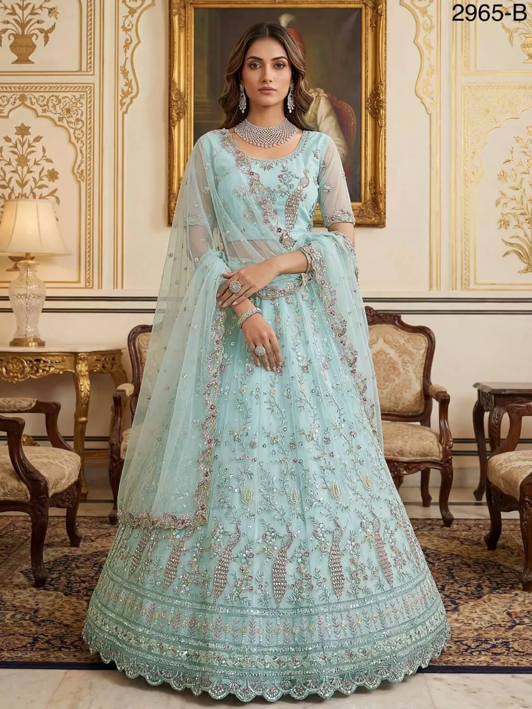pastel blue indian dress Buy Blue Bridal Wear Indian Dresses Online for Women in USA
