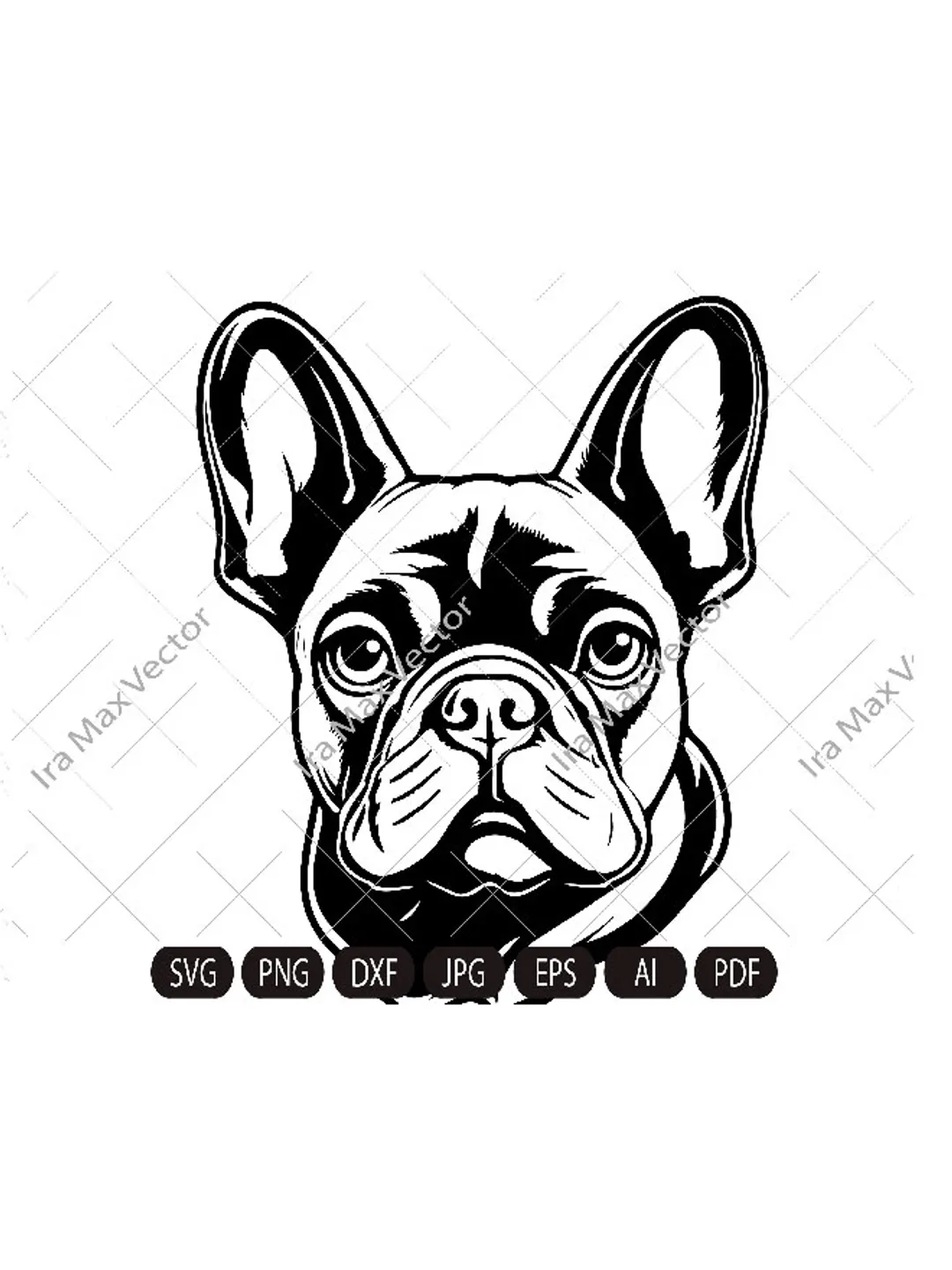 French Bulldog Svg,French Bulldog head,French Bulldog face,Frenchie svg,funny dog clipart,pet face, Bulldog breed ,Frenchie Clipart Print