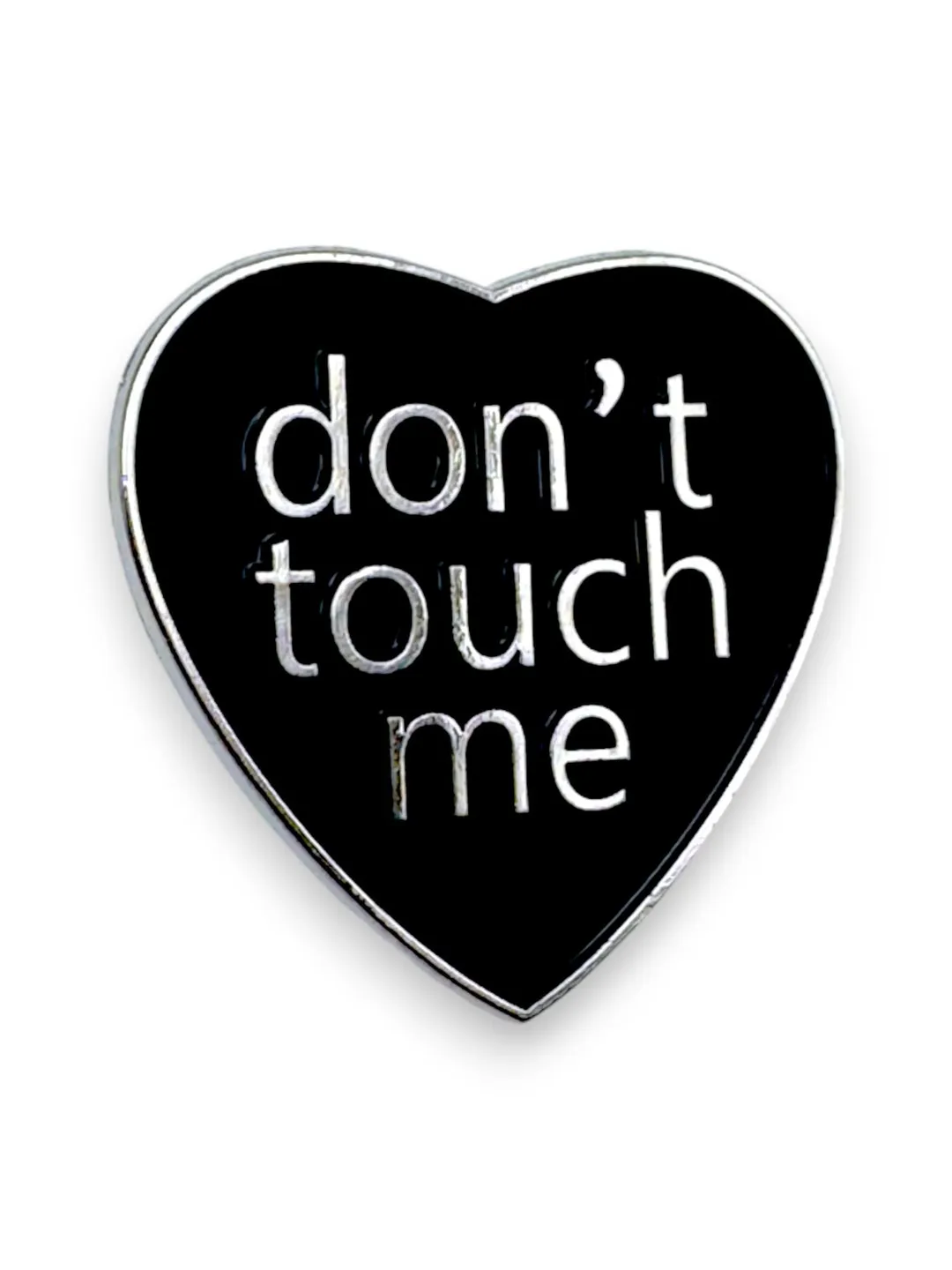 Don’t Touch Me Enamel Pin – Black Heart Anti-Social Goth Pin