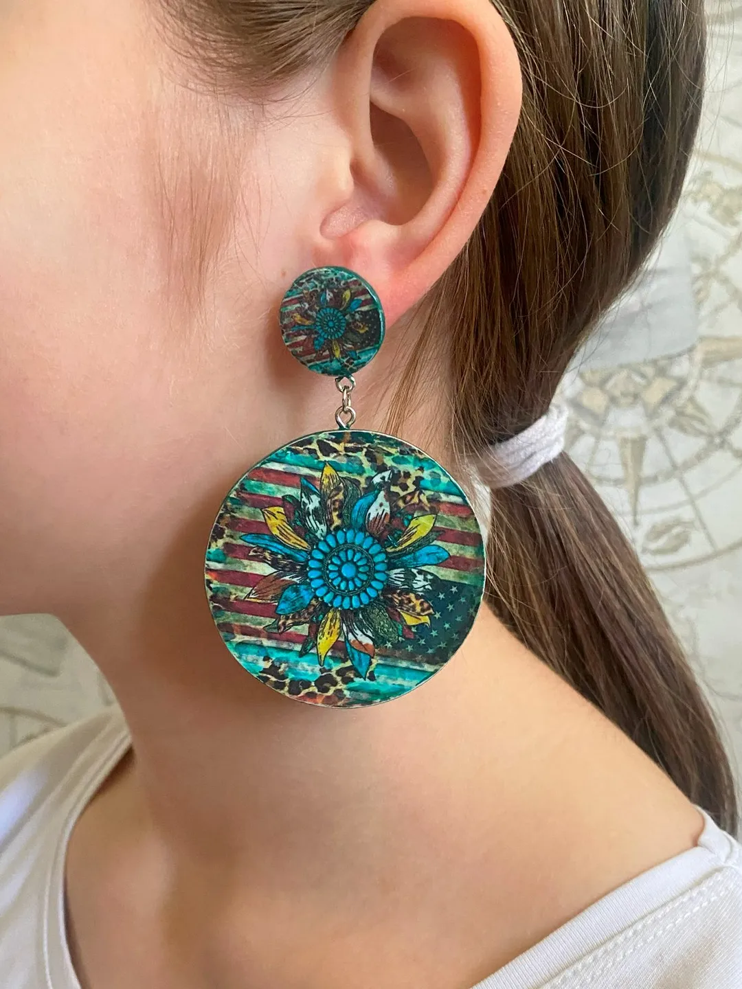 Handmade earrings. Handmade jewelry.Bright, voluminous handmade earrings.