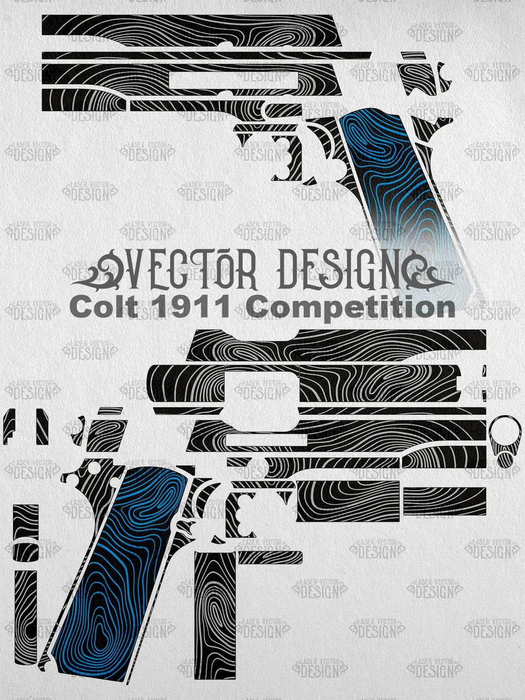 VECTOR DESIGN Colt 1911 Competition Scales and scrolls