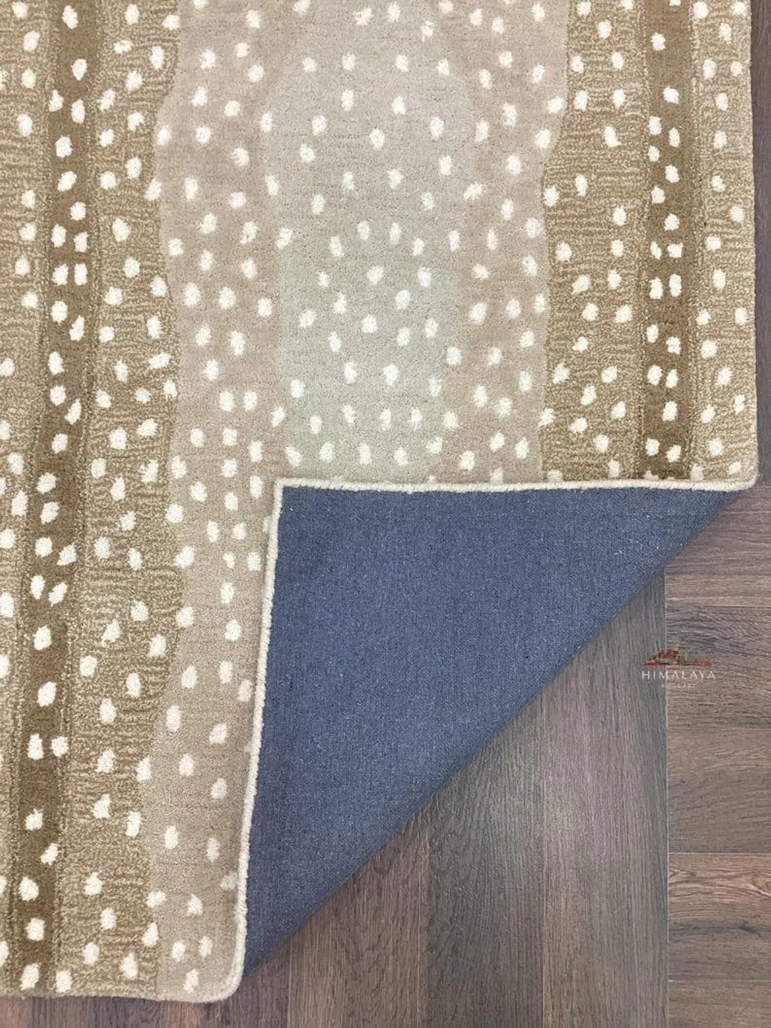 Hand Tufted Wool Rug | Antelope Print, Neutral Beige