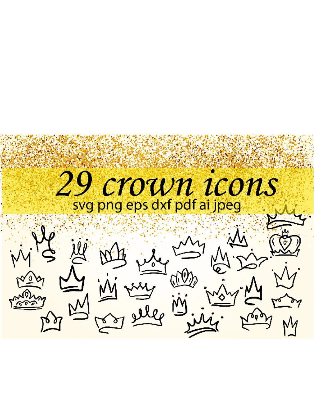 Crown Svg/ Png / Eps/ Dxf/ Tiara svg / Crown vector/ Crown cut/ Princess crown/ King crown / Crown clipart/ Queen crown cricut/ Silhouette