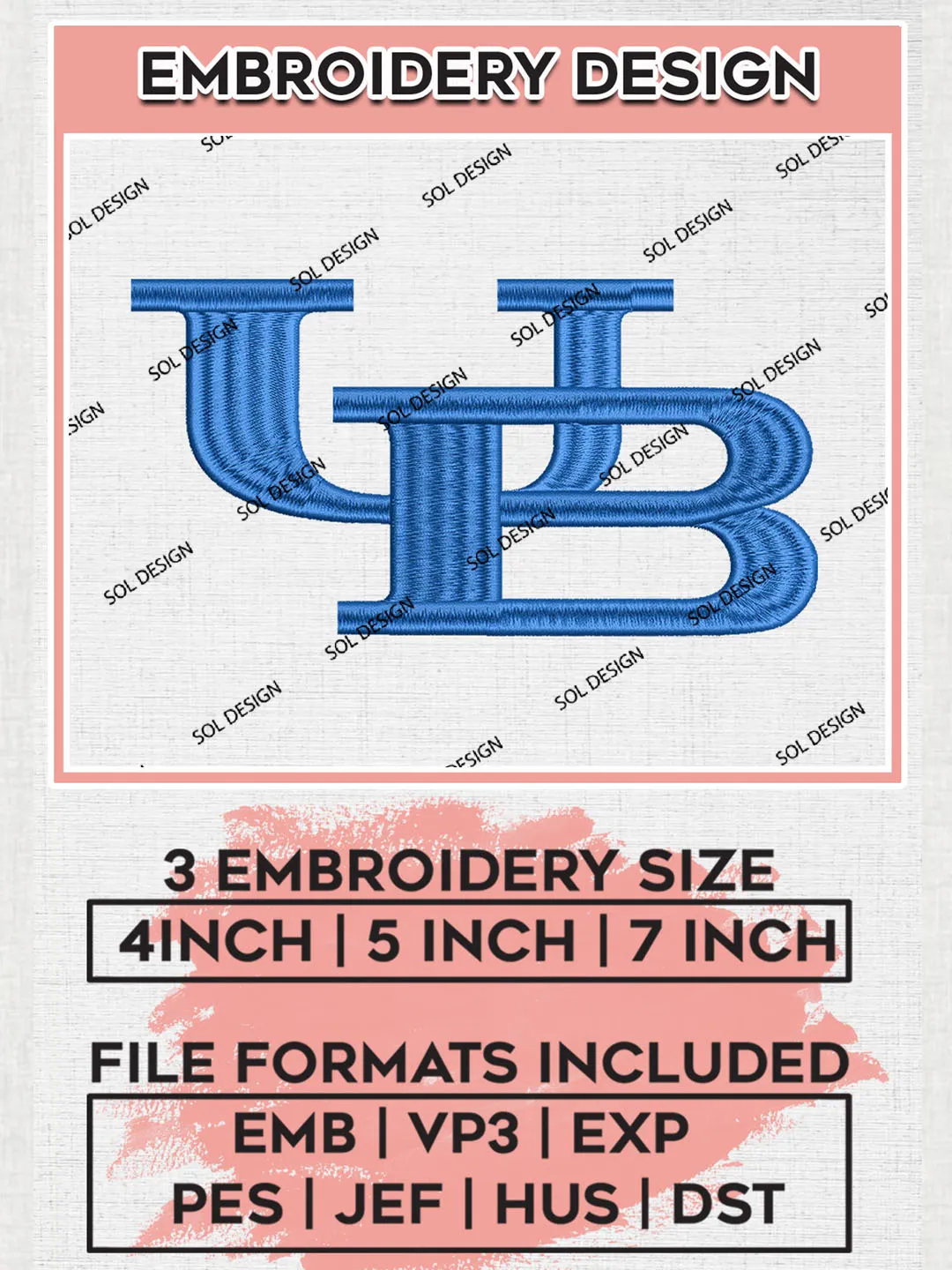 NCAA Buffalo Bulls College Football Team Logo embroidery designs, NCAA Buffalo Bulls Logo Machine embroidery designs, NCAA Team Logo embroidery designs, NCAA Game Day Machine embroidery designs, Digital Download
