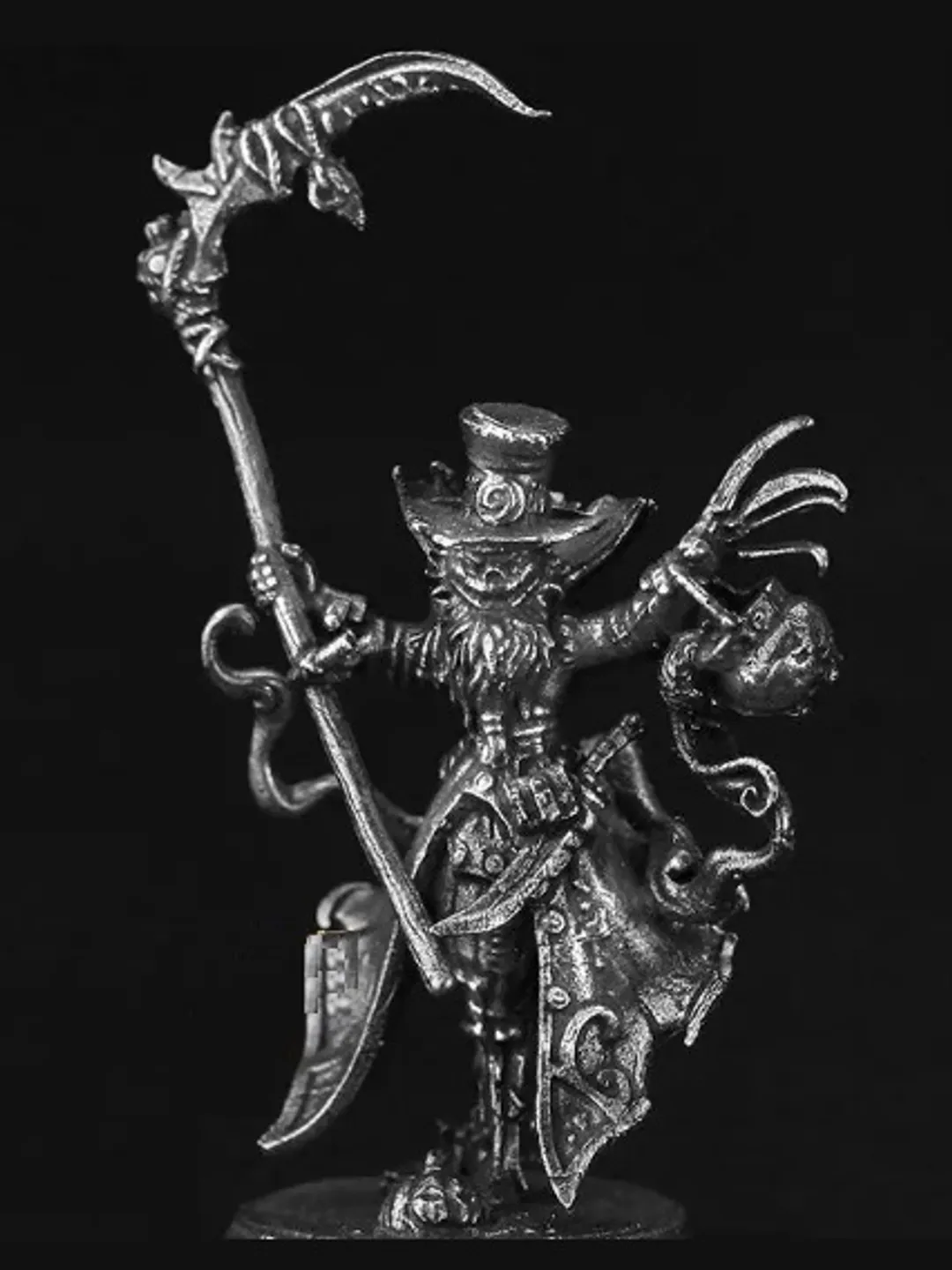 Pumpkin Death Reaper - Grim Warriors, copper miniatures, tabletop wargaming fantasy miniature figures.