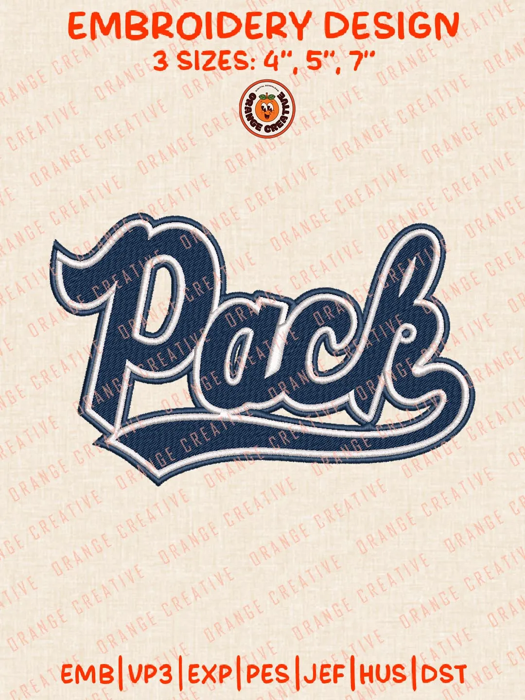 NCAA Pack Embroidery Design Files, NCAA Logos Embroidery Designs, NCAA Nevada Wolf Pack Machine Embroidery Files, 3 Sizes, Custom Sizes, Instant Download
