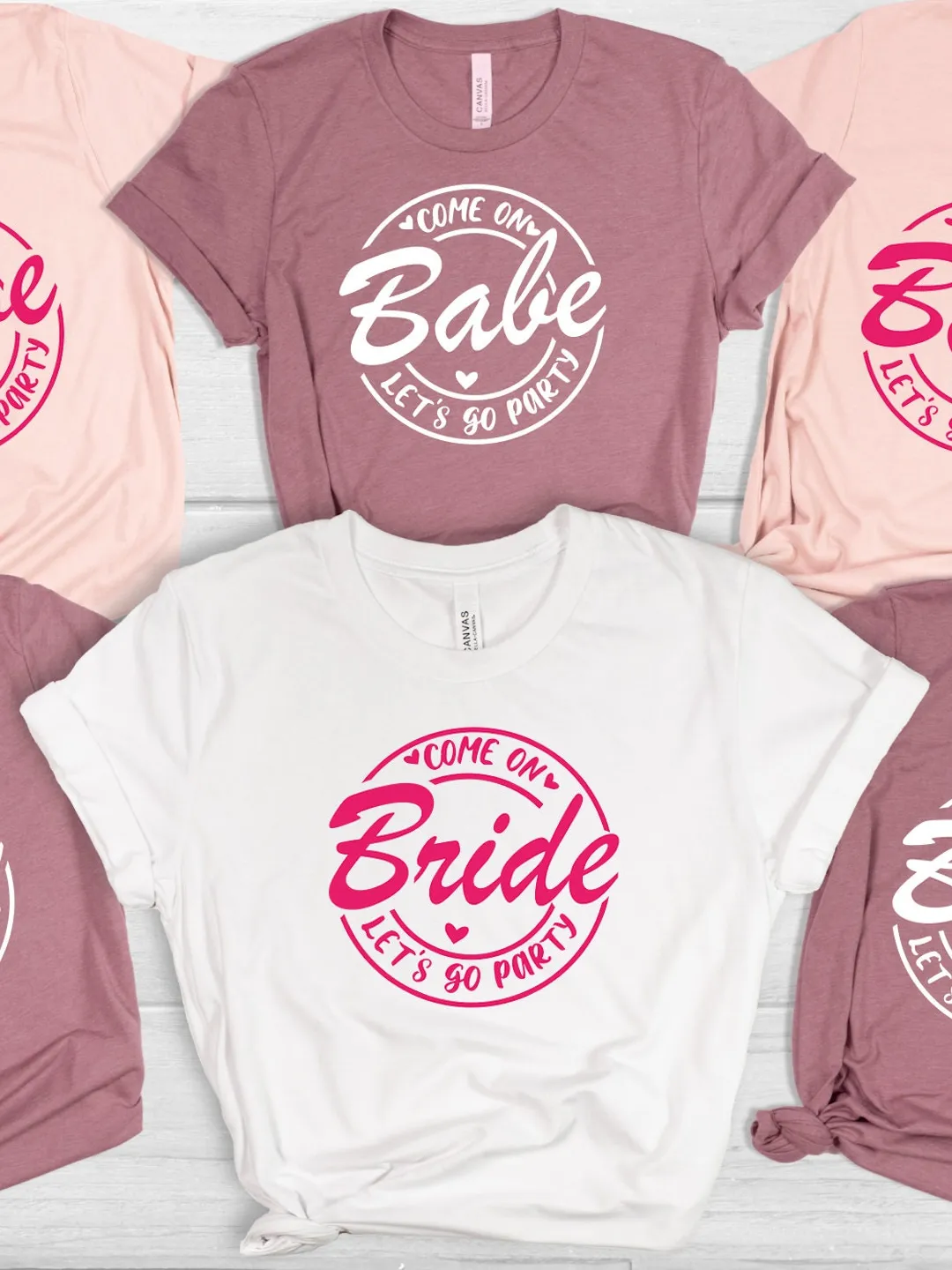 Bachelorette Party Shirt, Come On Bride Let's Go Party, Bridal Party Shirts, Cute Trendy Bachelorette Party Shirts For Bridesmaid