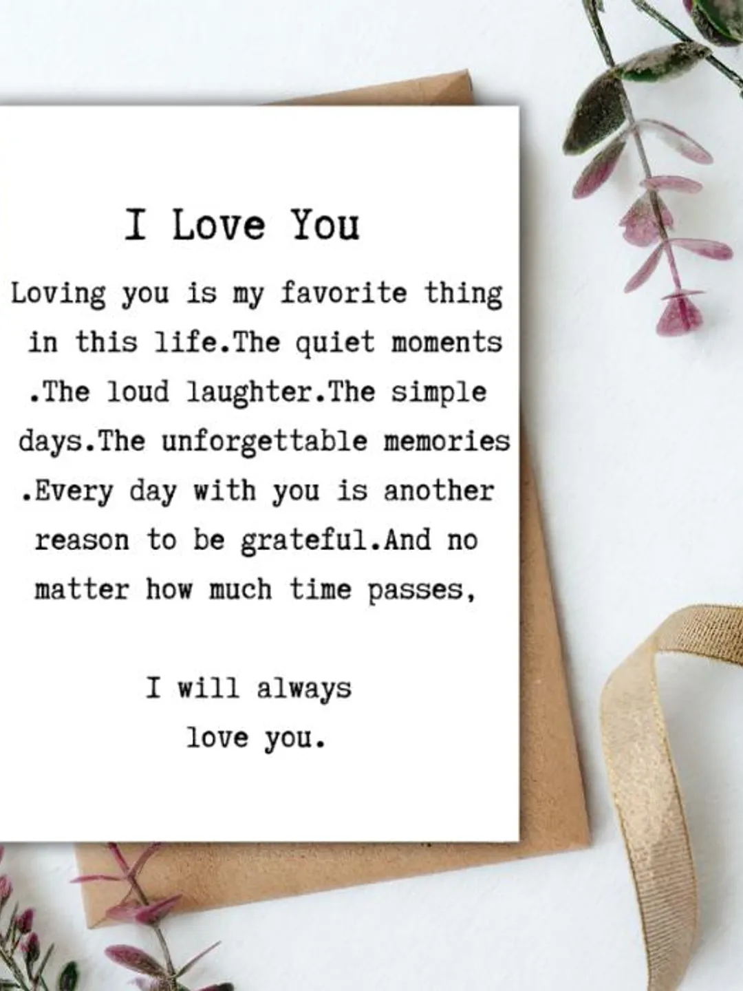 Romantic Anniversary Card – Minimalist Love Greeting for Partner