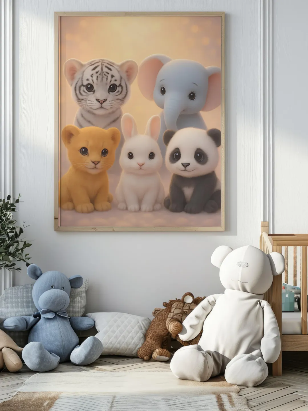 Baby Safari Animals Print | Watercolor Nursery Art (Digital Download)