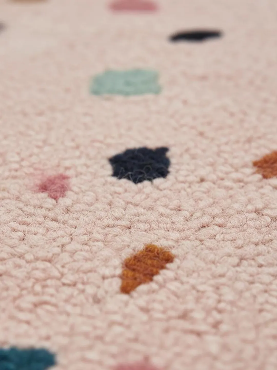 Confetti Kids Rug Pastel Confetti Shag Area Rug – Soft Blush Base with Multi-Color Dots ...