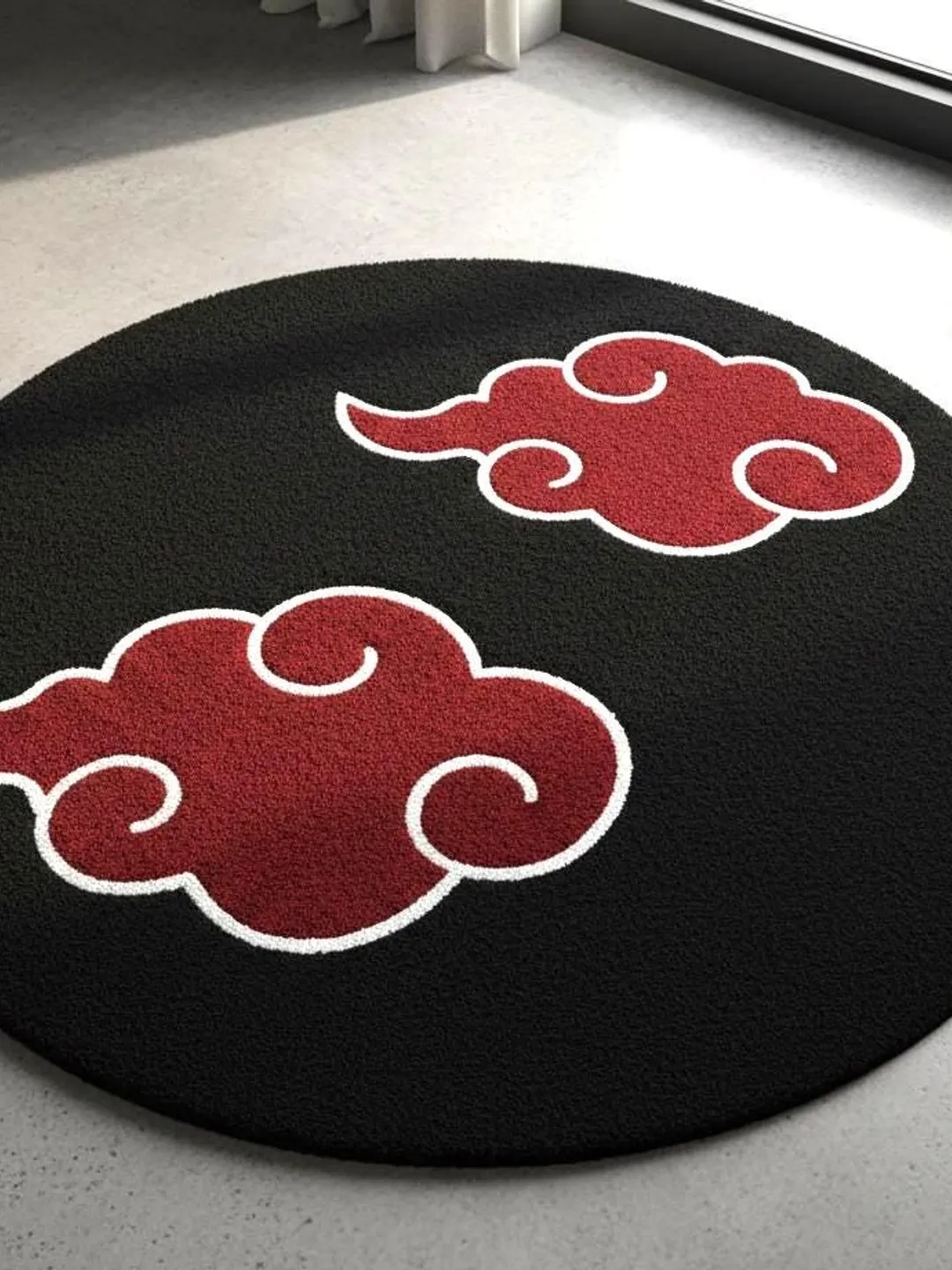 Akatsuki Anime Cloud Round Rug for Living Room , Bedroom , Nursery ...