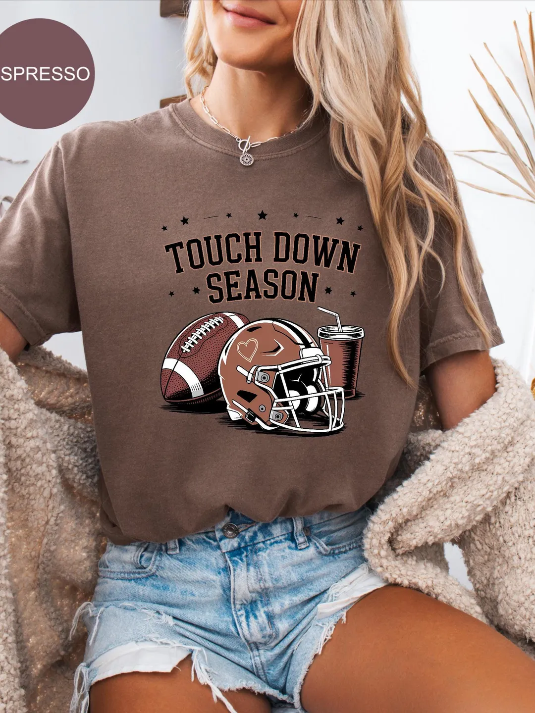 Comfort Colors Football Mama Shirt: Game Day Fall Season Tee