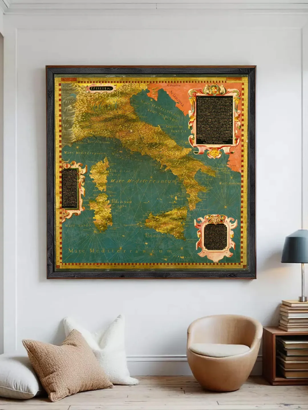 Old Map of Italy 1578  | Wall Map Print