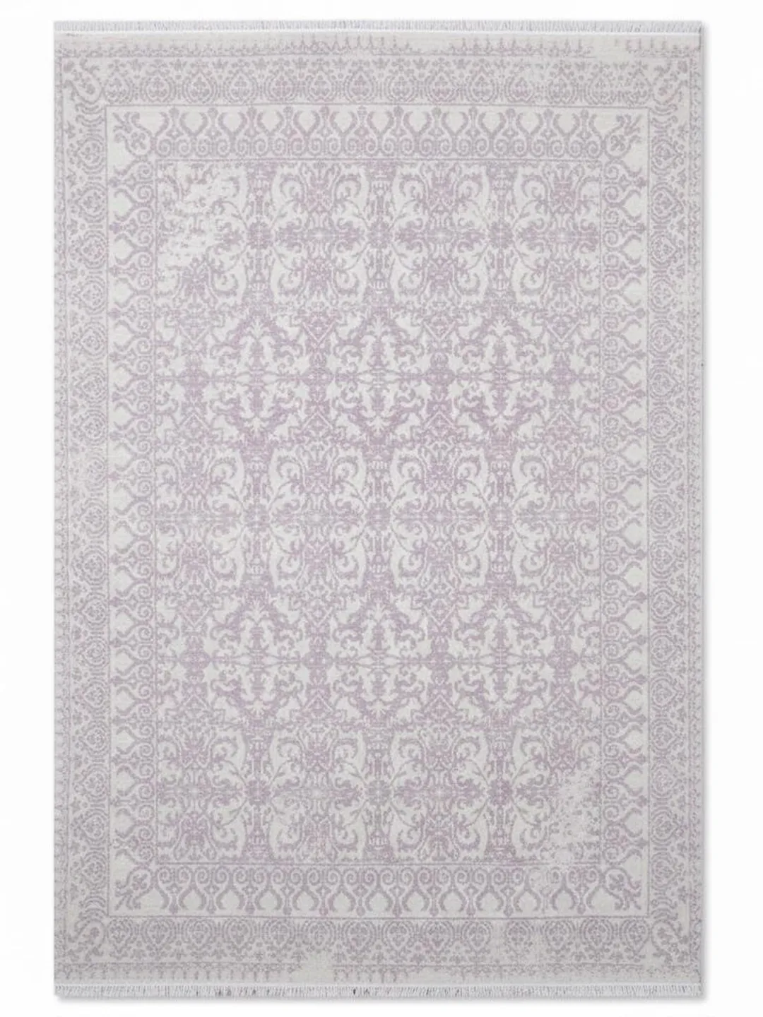 Hand Knotted Wool Rug | Neutral Plaid Check Area Rug