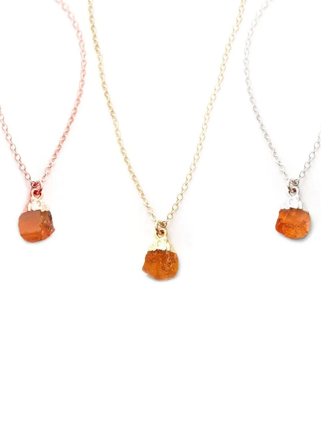Carnelian Necklace, Carnelian Pendant Necklace, Carnelian Jewelry, Orange Crystal Necklace, Raw Gemstone Necklace, Gift For Her