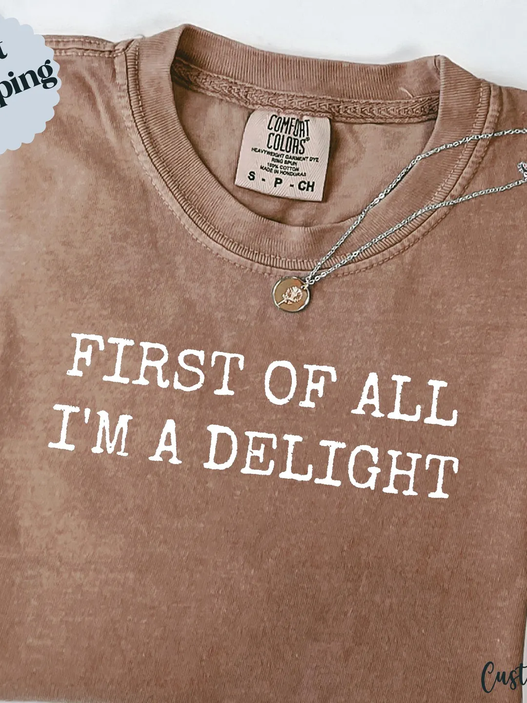 Delightful T-Shirt: Garment-Dyed Unisex Top - Positive Vibes