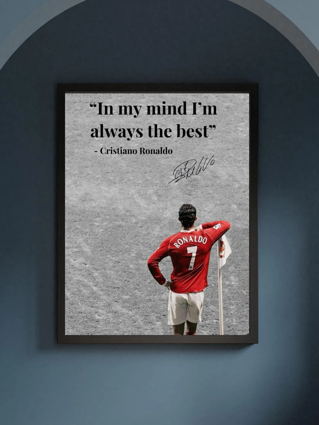 Cristiano Ronaldo Poster Wall Art CR7 Football Print Soccer Legend Bedroom Decor