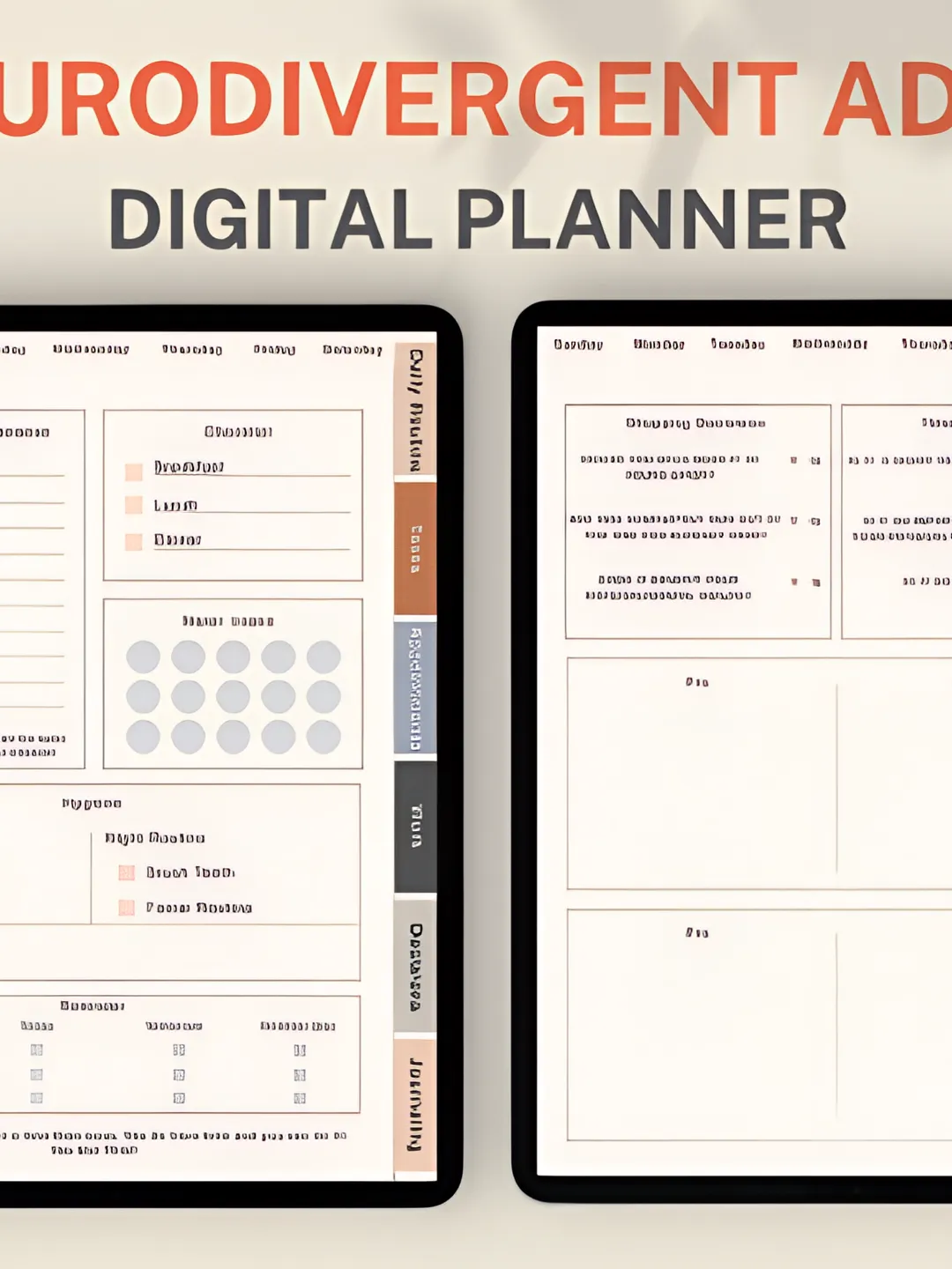Adhd Digital Planner, Adhd Daily Planner