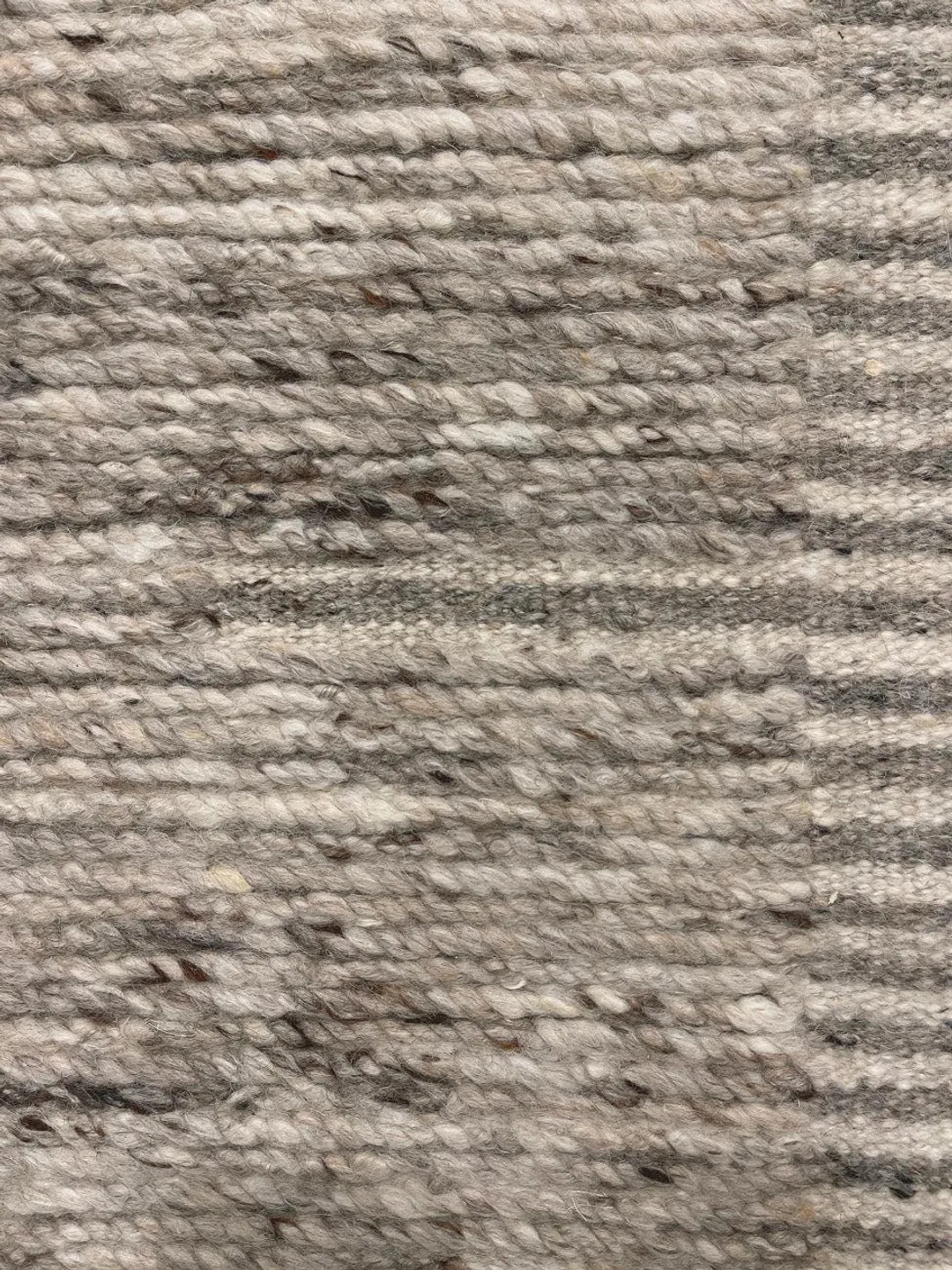 Hand Woven Undyed New Zealand Wool Rug, Natural Taupe Textured Area Rug ...