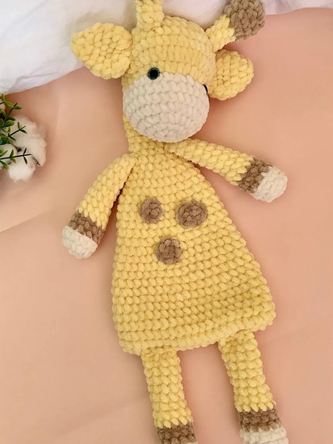 Crochet giraffe snuggler pattern Crochey giraffe lovey pattern Amigurumi giraffe plushie pattern