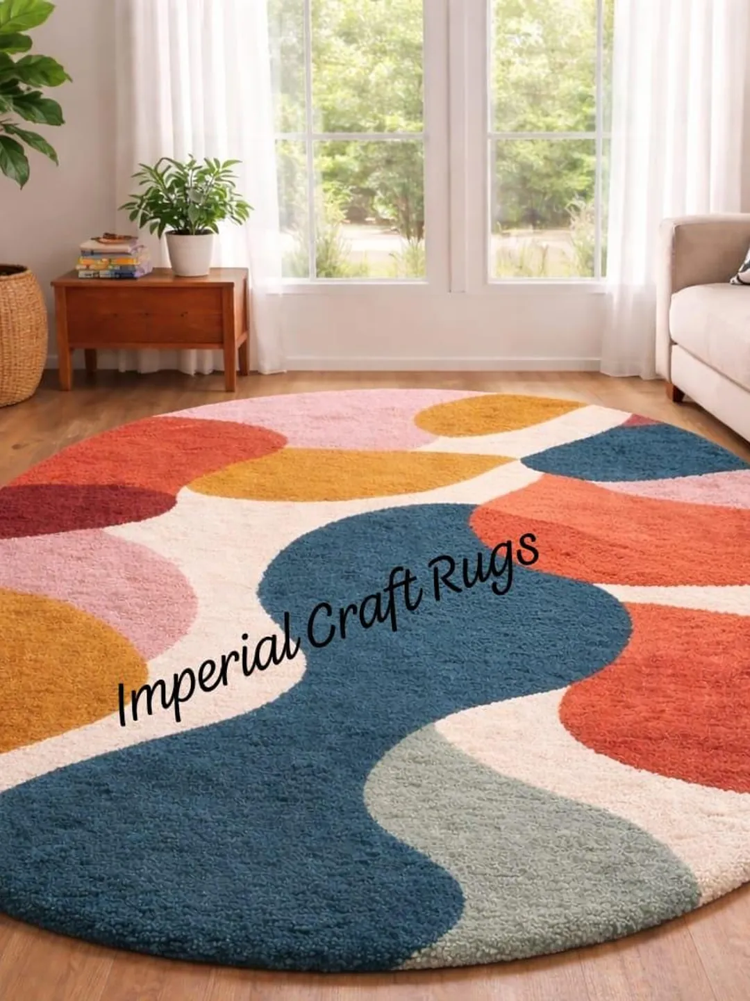 Hand-Tufted Wool Area Rug | Modern Abstract Geometric Rug
