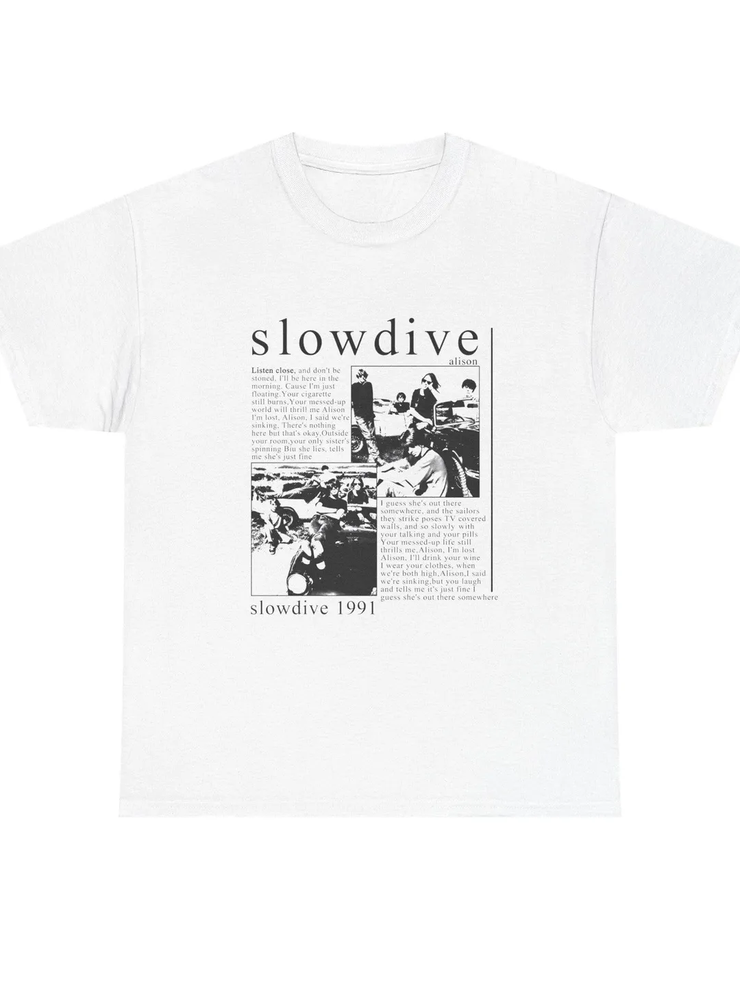 Slowdive Alison Shirt Vintage Shoegaze Band Tee 90s Indie Rock