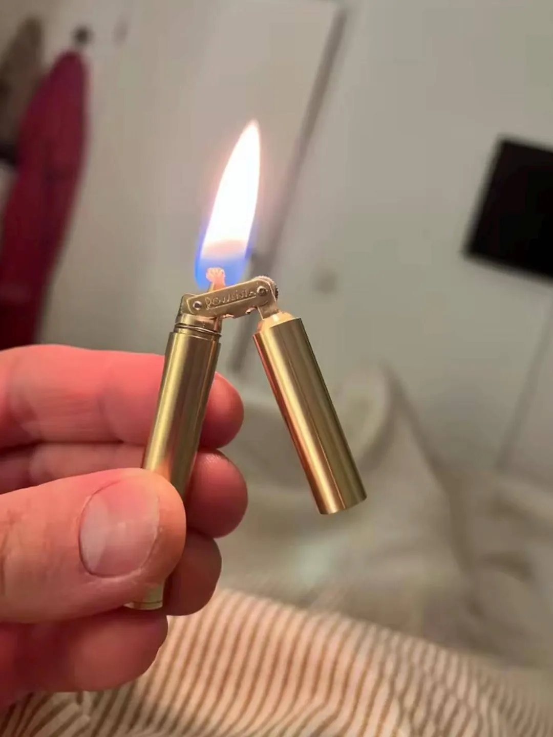 brass cigarette lighter Vintage No 5 Trench Petrol Lighter, Unused With New Flint (NOS) flints and wicks First Dot Premium Vintage Art