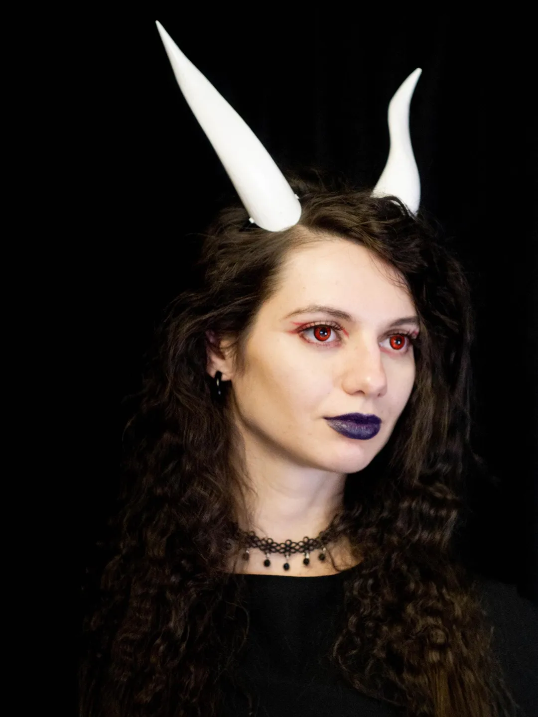 Demon Horns, White Devil Horns, Glow in the Dark Accessories, Horns Headband, Fantasy Cosplay Horns for Halloween