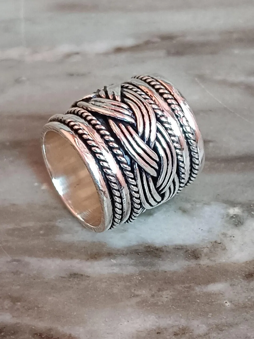 Designer Band Gifts Ring, Handmade Ring, Black Friday Gifts Ring, Mediation &Band Spinner Ring, Engagement Band Ring, Lovely Gifts Ring,