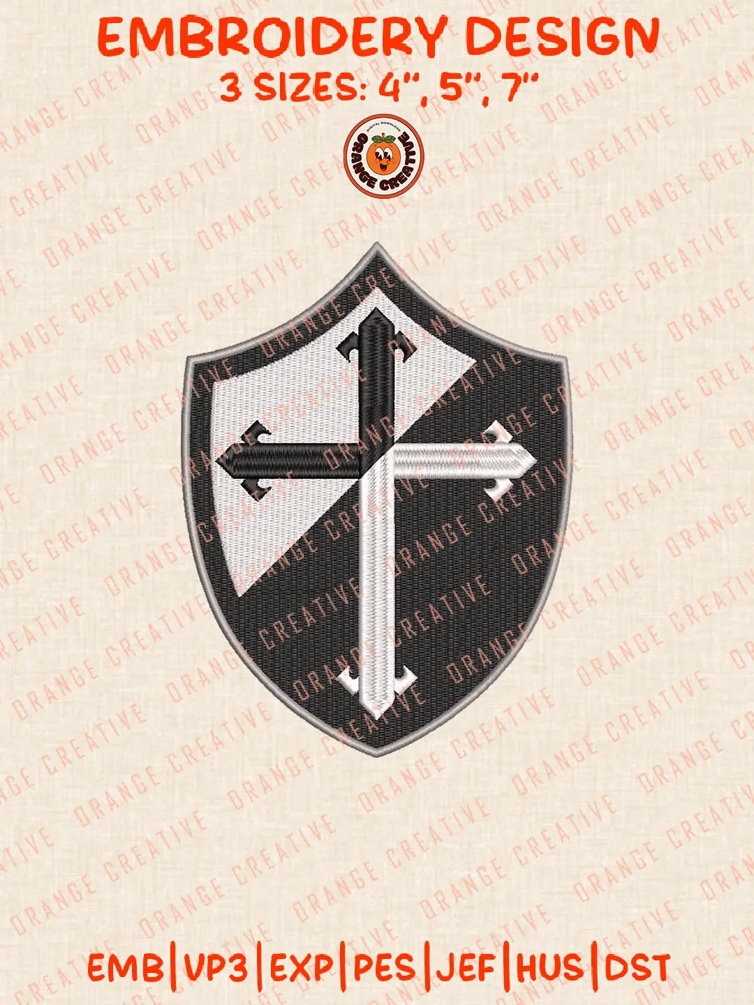 NCAA Providence Embroidery Design, NCAA Providence Friars Team Logo Embroidery Design, Machine Embroidery Design File, 4 Sizes, Custom Size, Digital Download